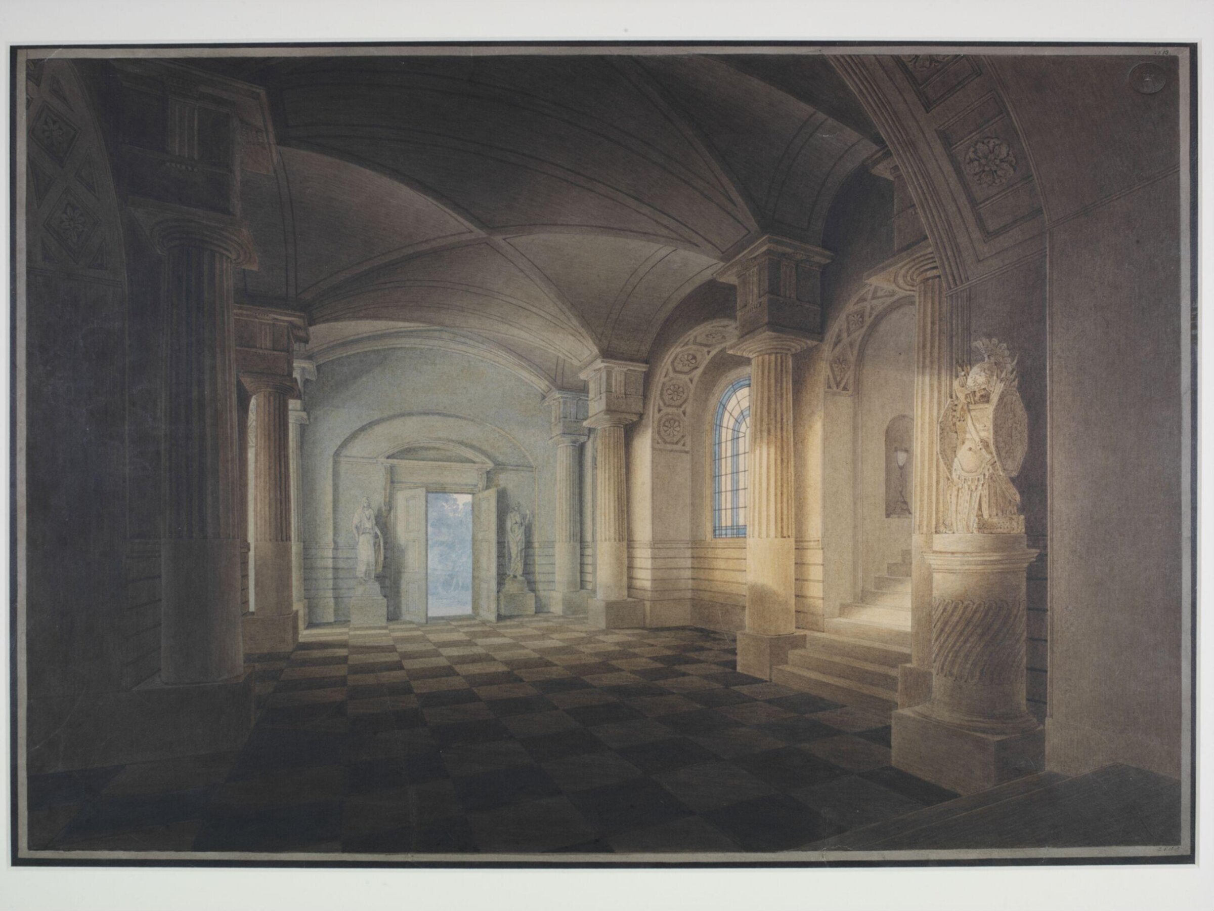 Watercolour painting, Joseph Michael Gandy