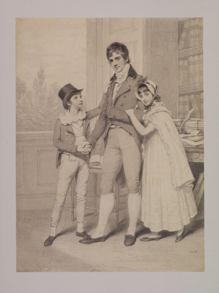 Portraits of a Gentleman and Two Children top image