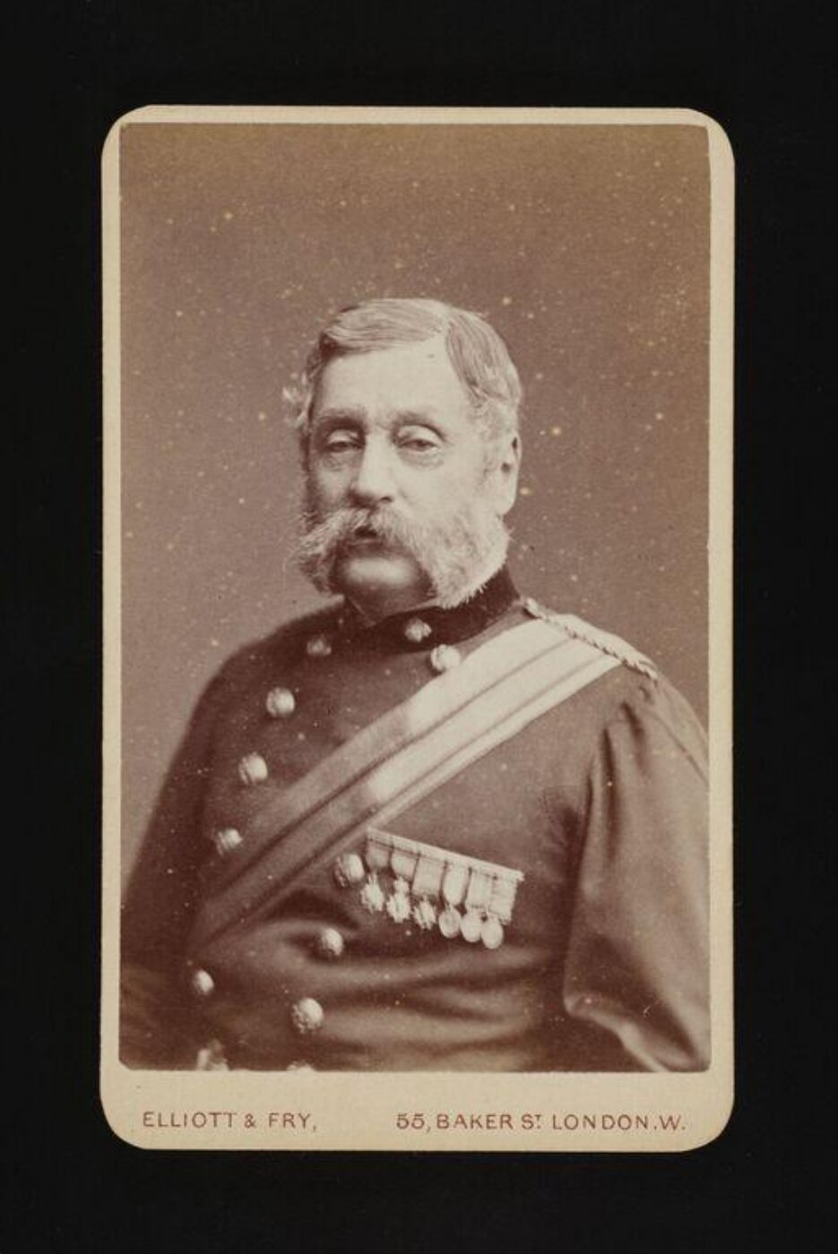 Elliott & Fry, A portrait of a man in military uniform