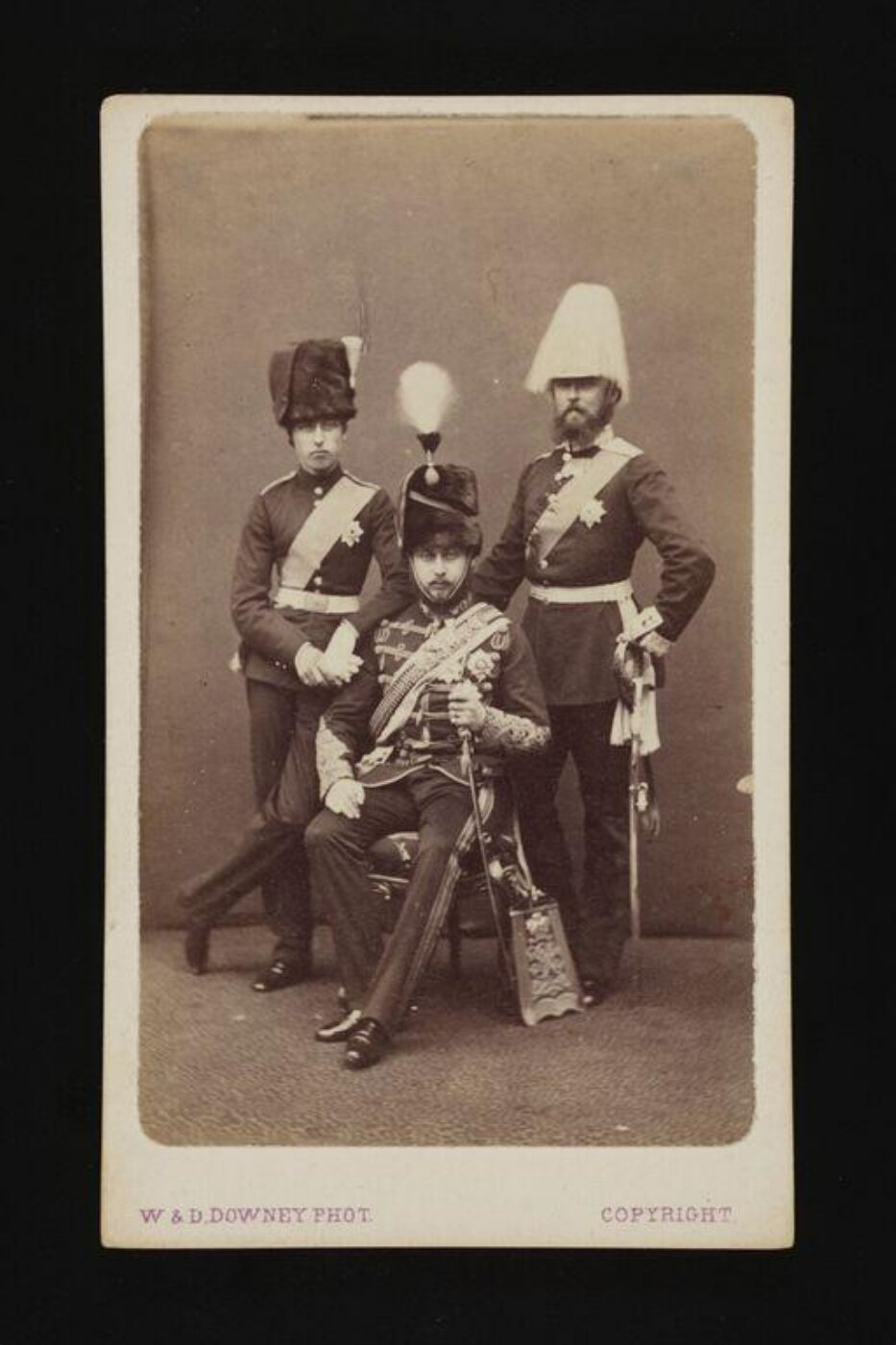 W. & D. Downey, Three men in military dress