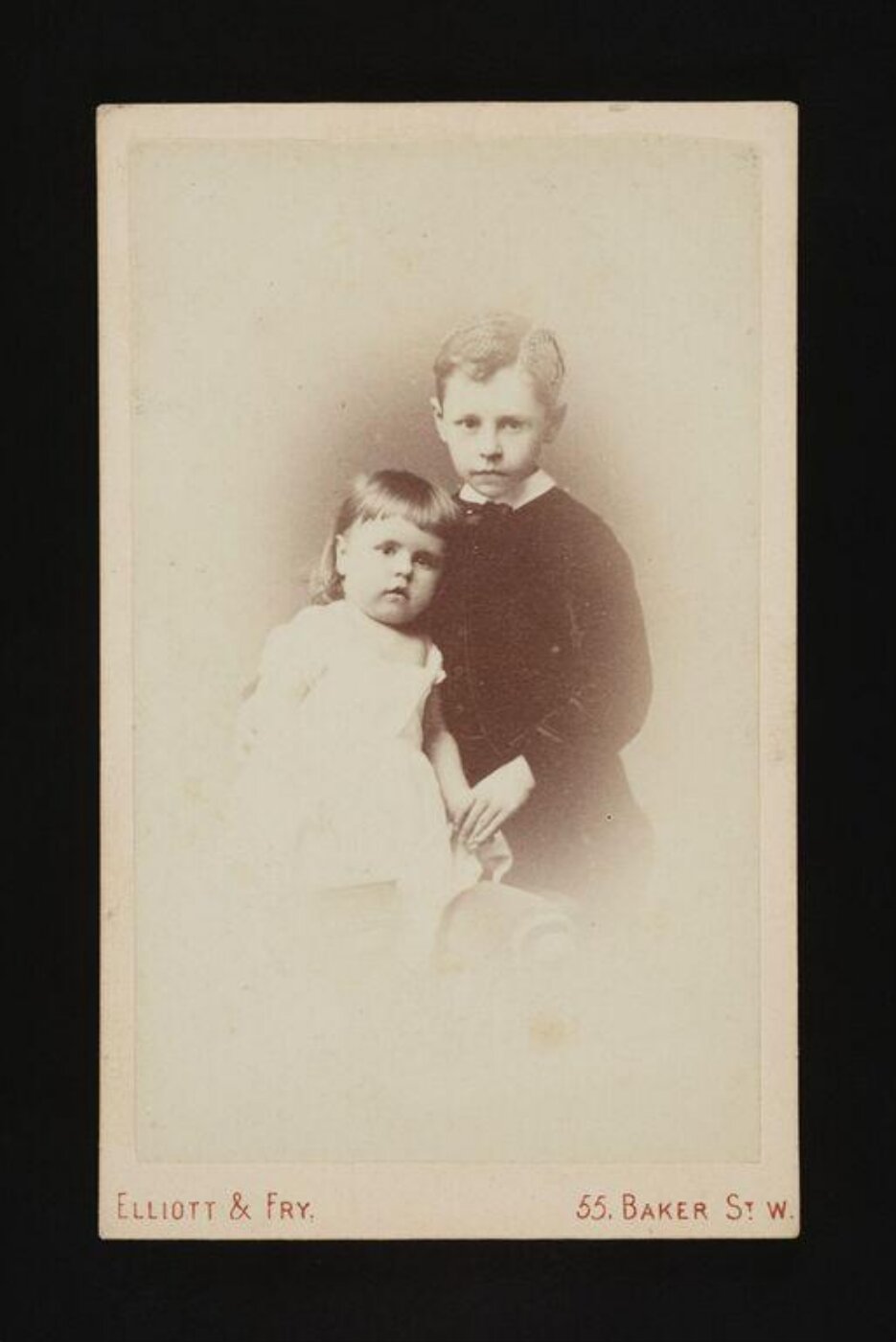 Elliott & Fry, A portrait of a boy and girl