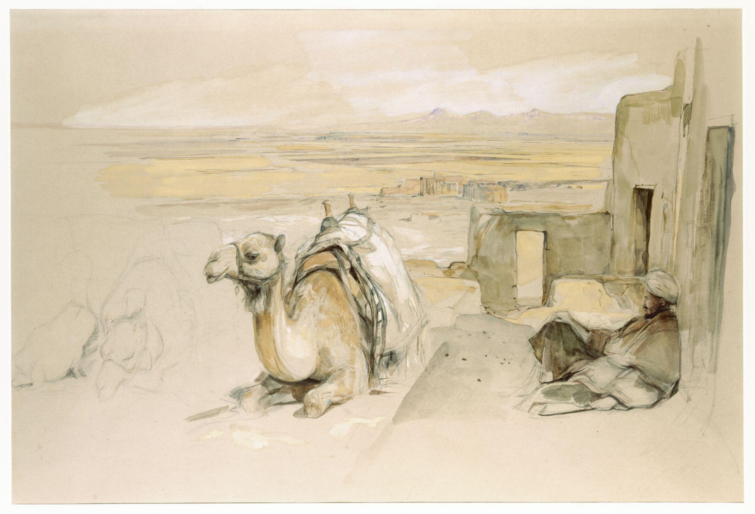 Camels, West Thebes, Egypt, John Frederick RA POWCS Lewis, 1850