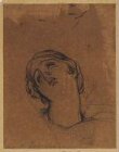 Sketch of the head of a young woman, possibly one of the daughters of Sarah Siddons thumbnail 2