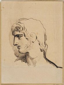 Sketch of the head of a young man, probably the actor Charles Kemble (1775-1854) thumbnail 1