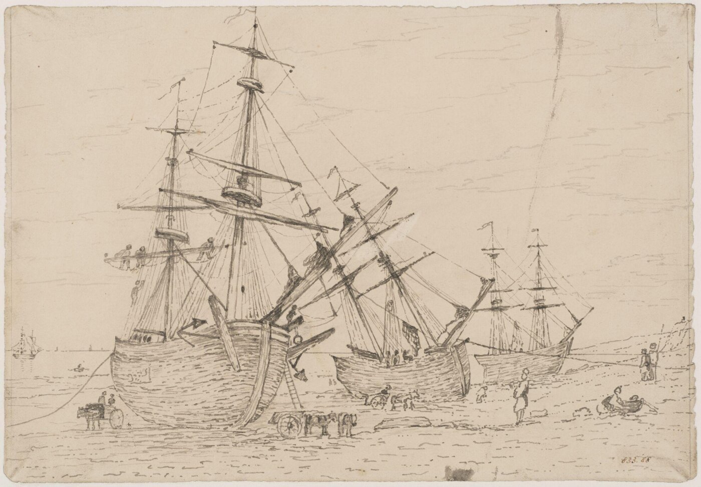 Constable, John (RA), Coast scene, perhaps near Brighton