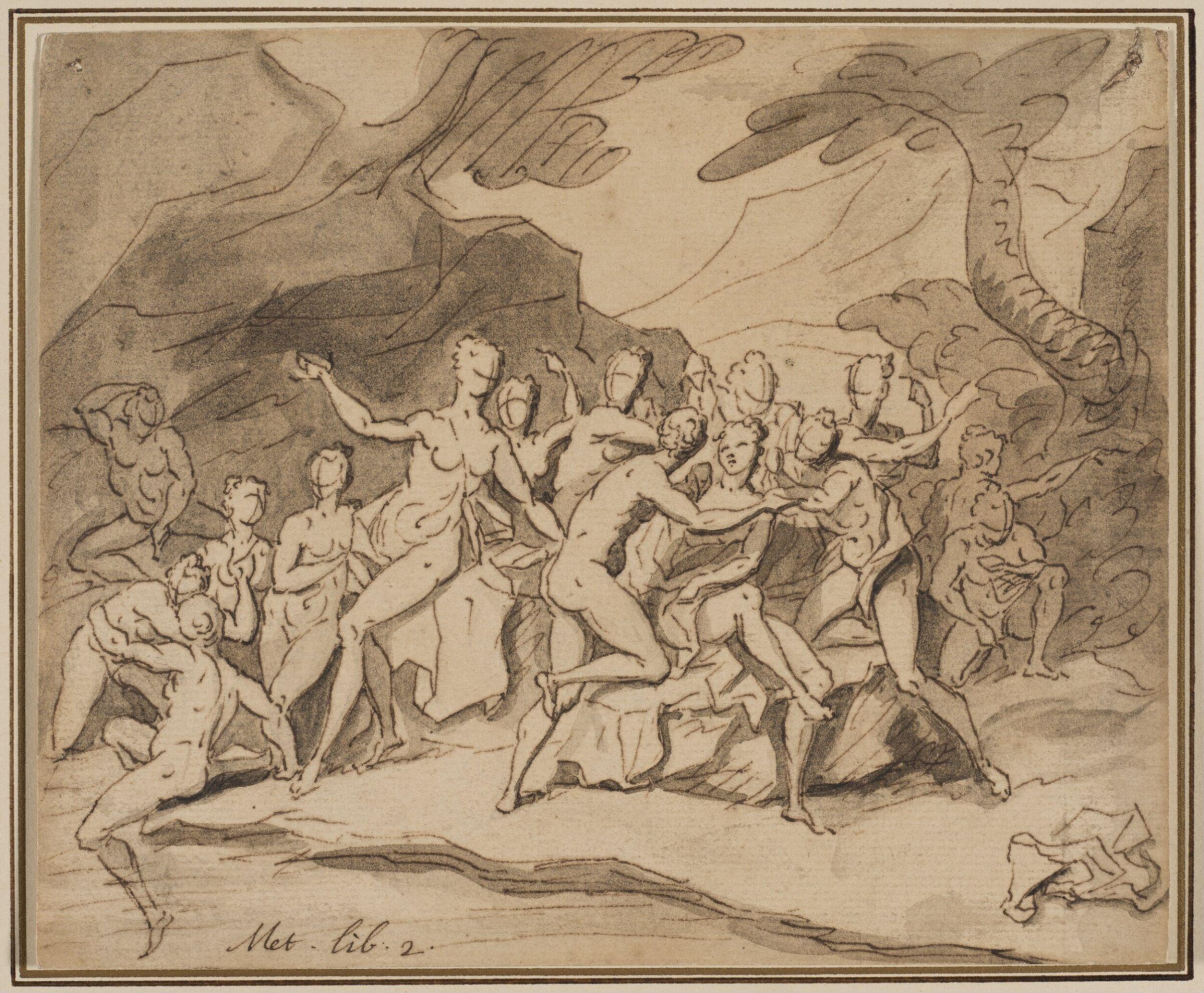 The Nymphs discovering Calisto's misfortune to Diana, Thomas Carwitham, ca. 1713-30
