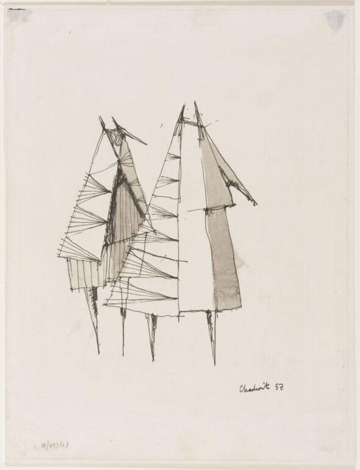 Drawing, Lynn Chadwick, 1957