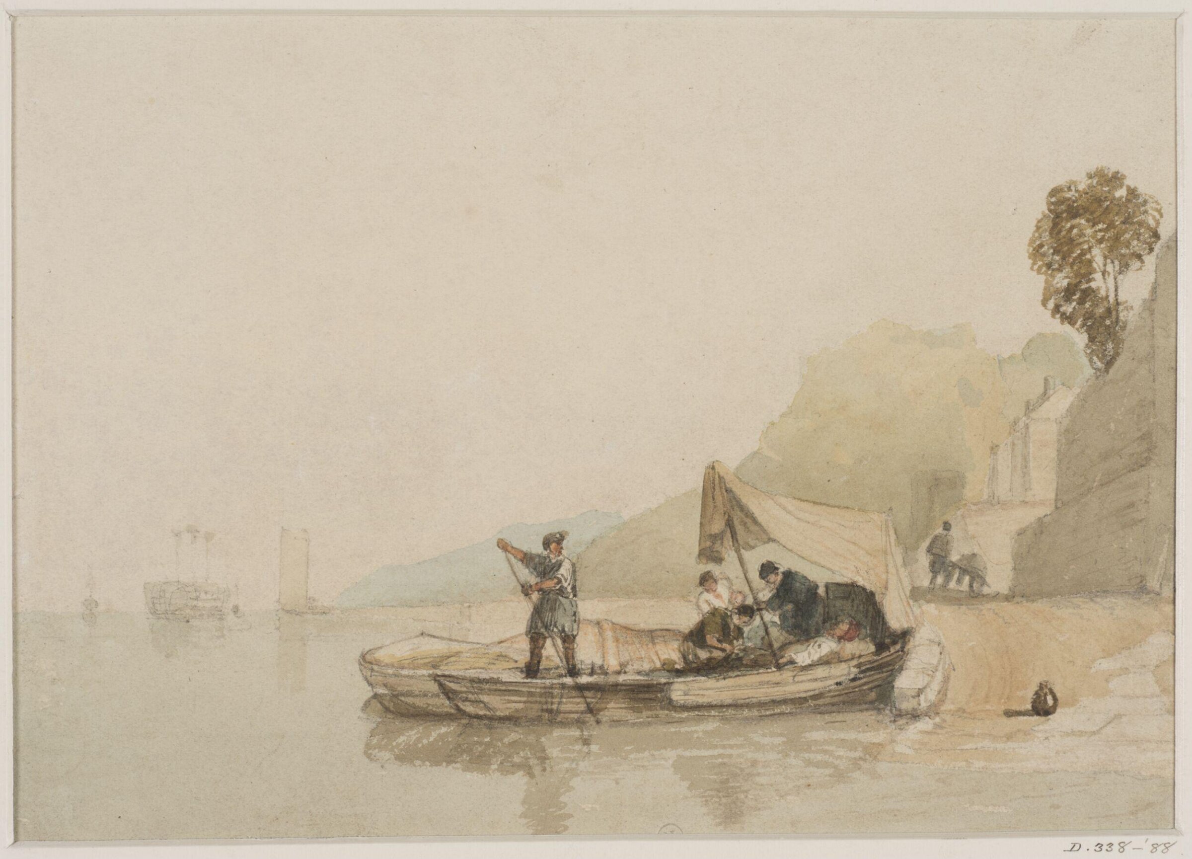 Coastal scene with boats and figures, Augustus Wall Callcott, ca. 1805-1844