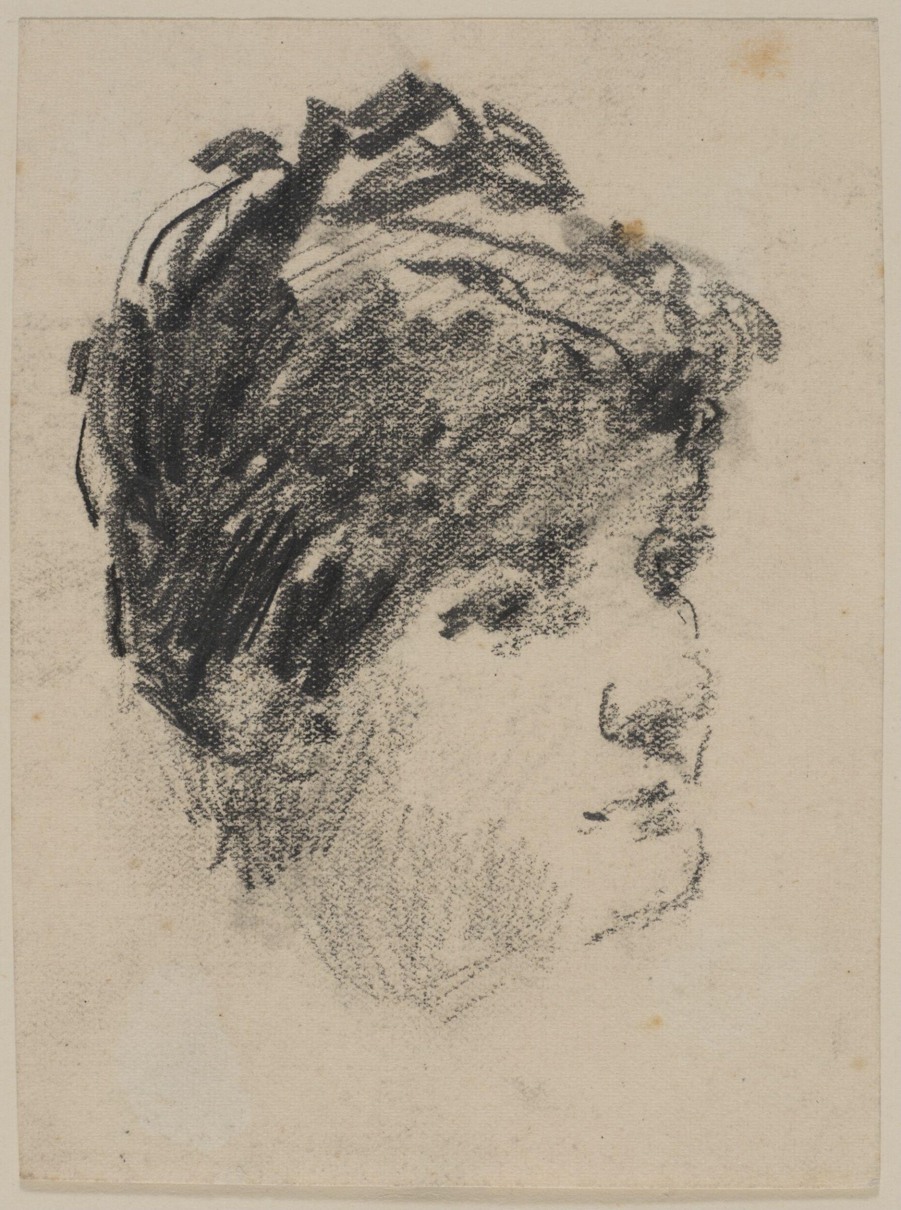 Sketch of a woman's head, Hercules Brabazon Brabazon, 1848