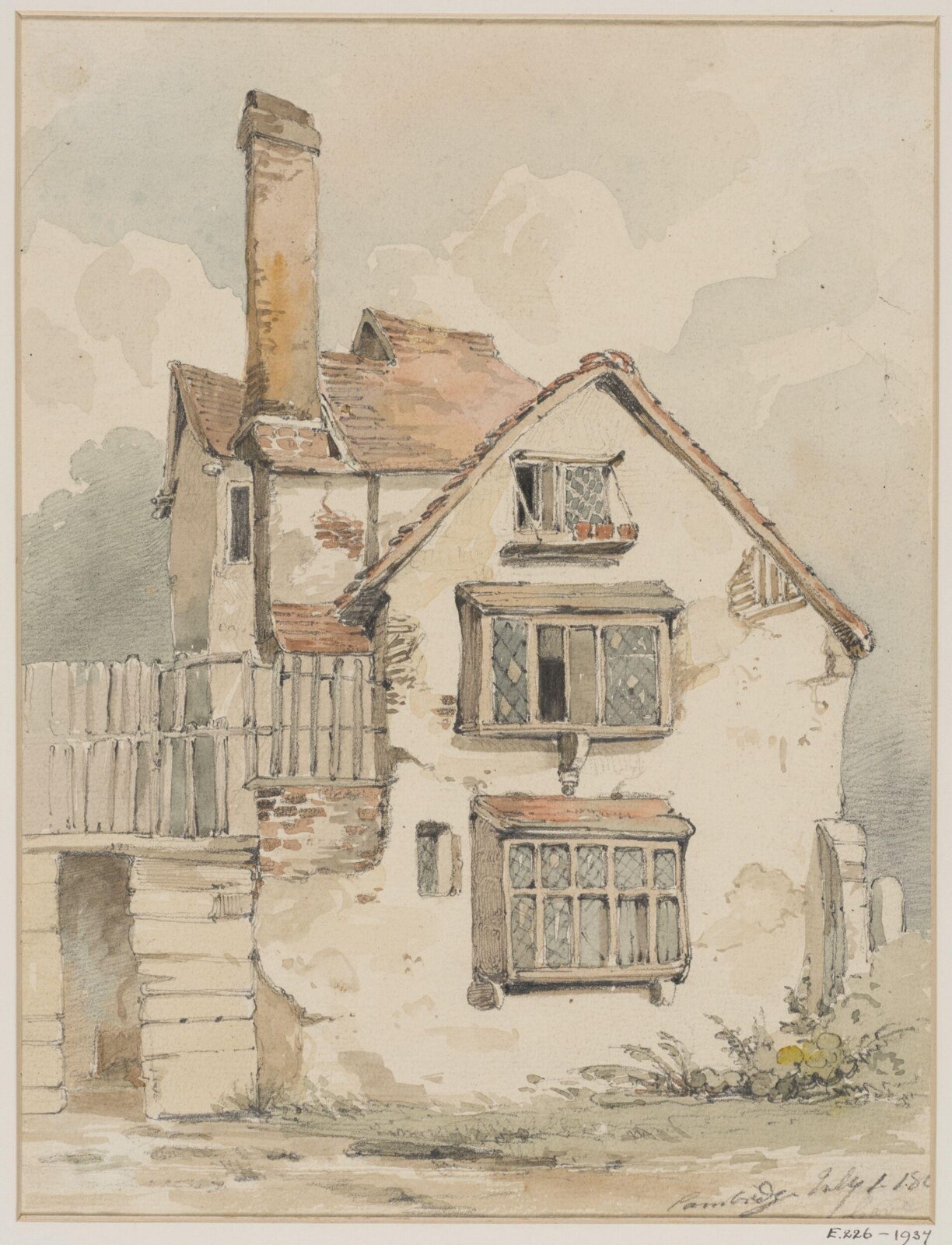 An old house at Cambridge, Henry Cave, 1800s