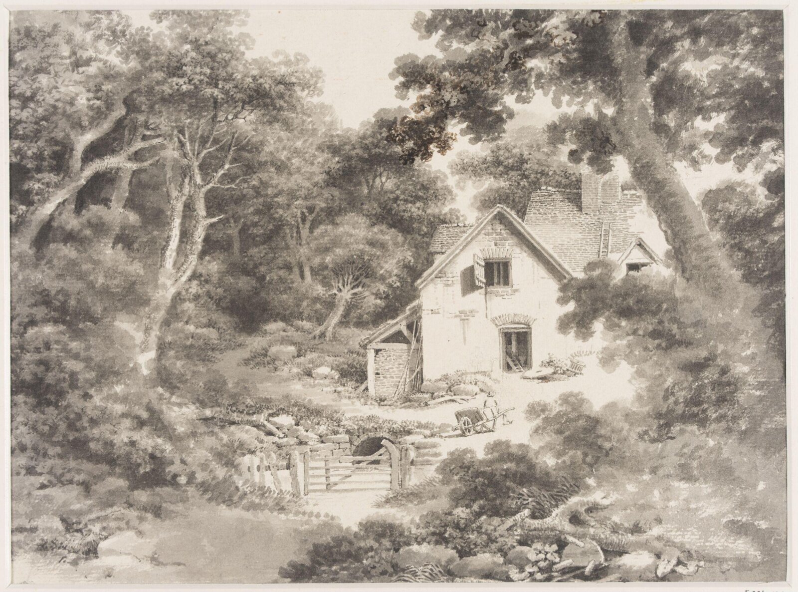 A cottage in a wood, William Bree, late 18th century-early 19th century