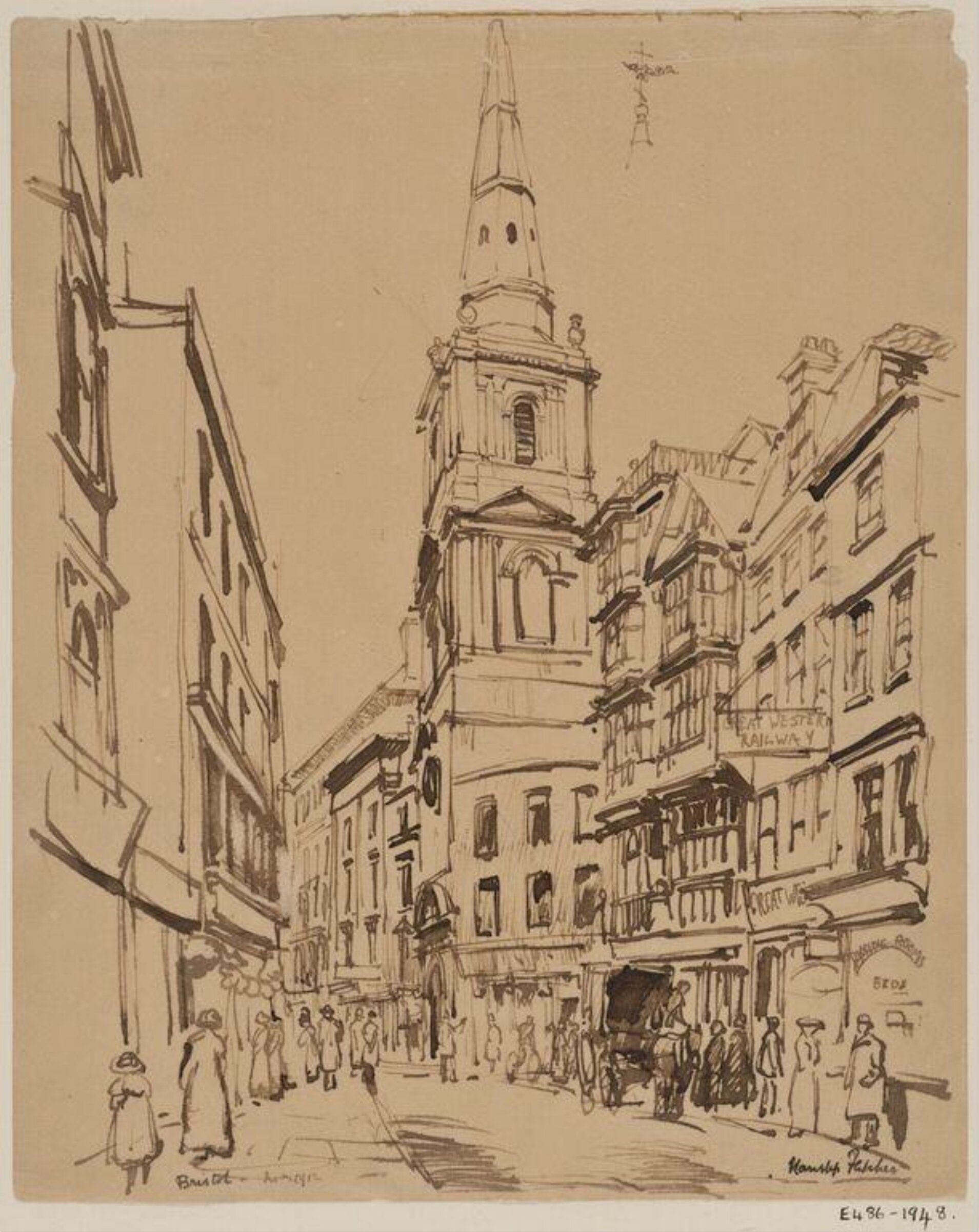 Drawing, Hanslip Fletcher, 11/1912
