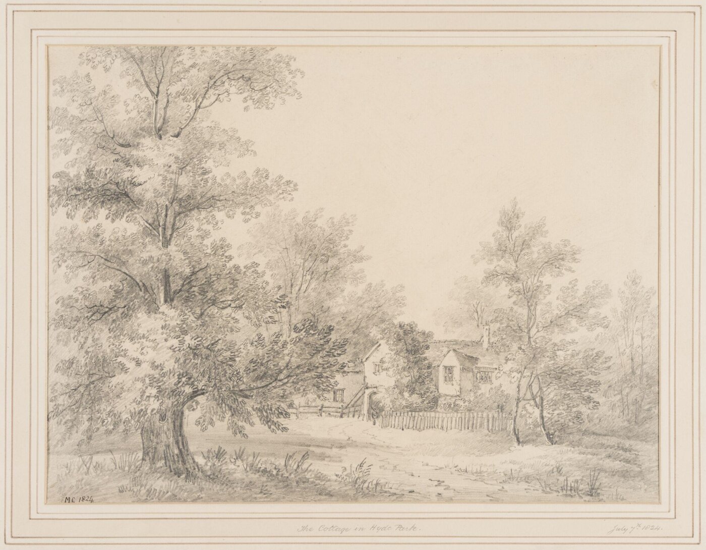 Unknown, The cottage in Hyde Park