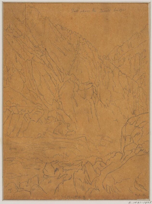 Fall above the Devils bridge (ca. 1820) by Thales Fielding