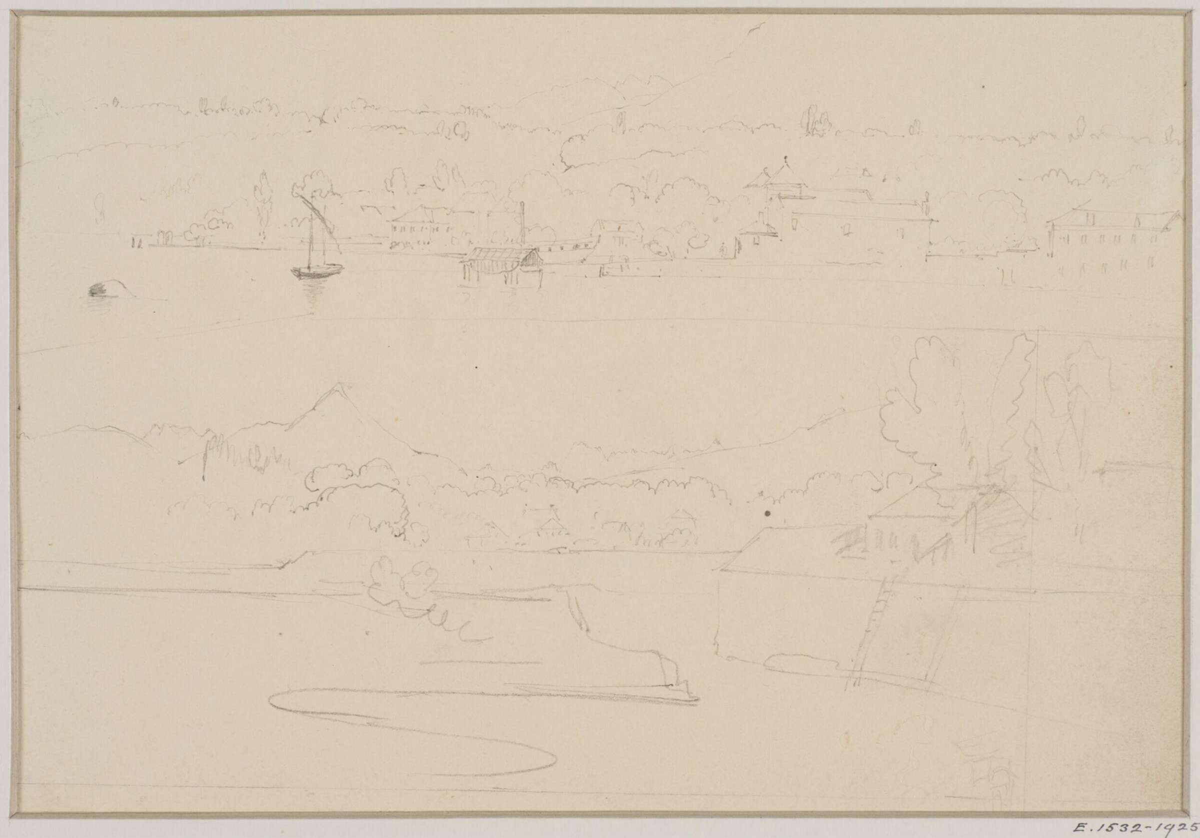 Two views of river scenery, Thales Fielding, ca. 1824