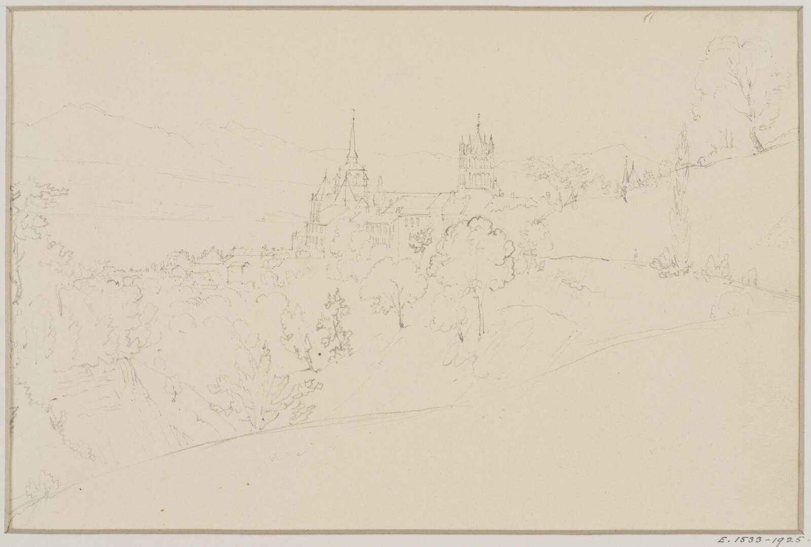 Lausanne Cathedral, Thales Fielding, 1824