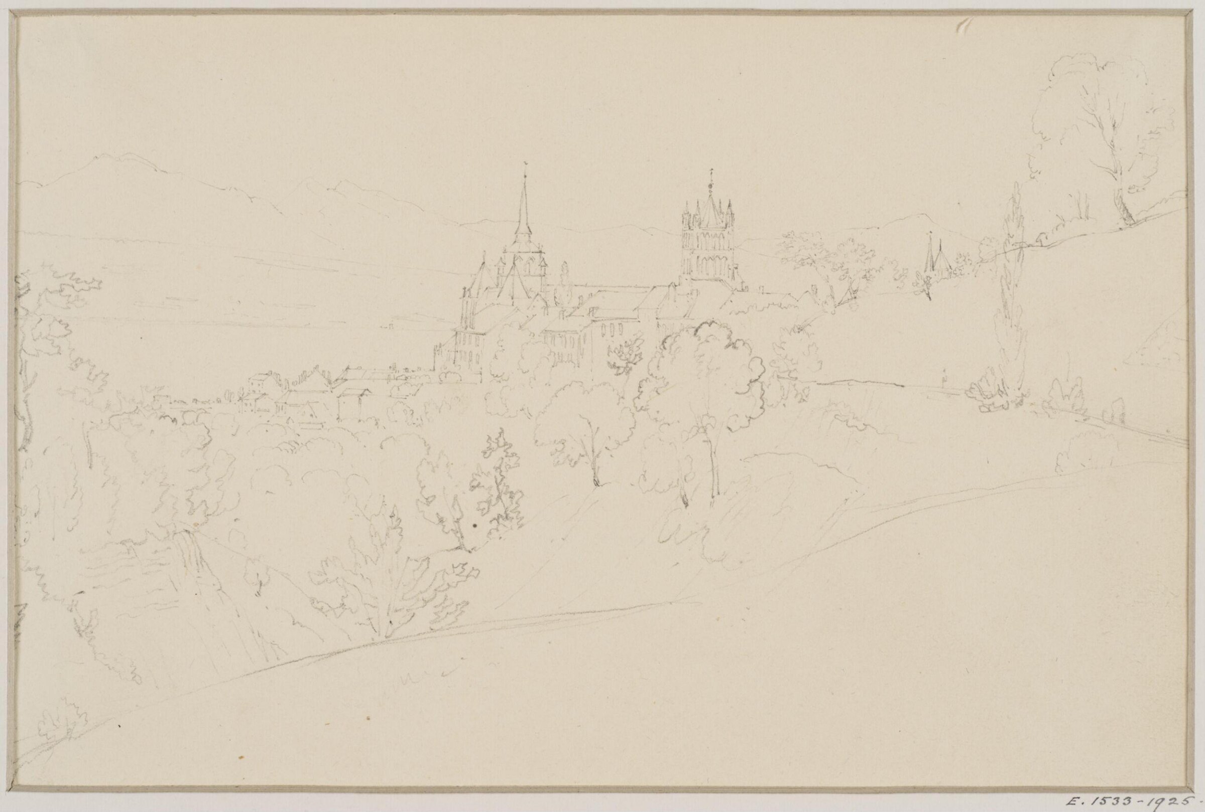 Lausanne Cathedral, Thales Fielding, 1824