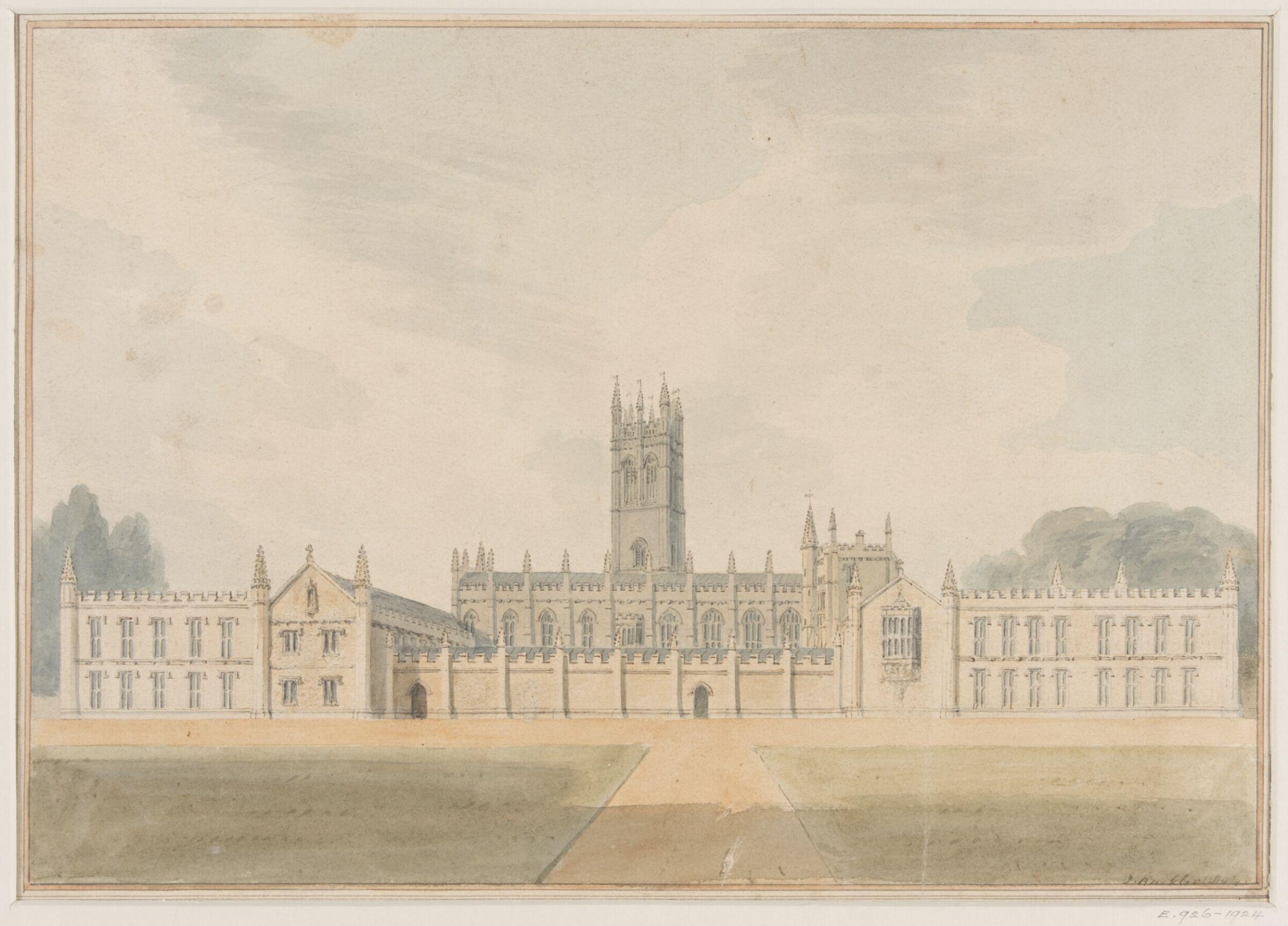 Magdalen College, Oxford, John Chessell Buckler, 1804