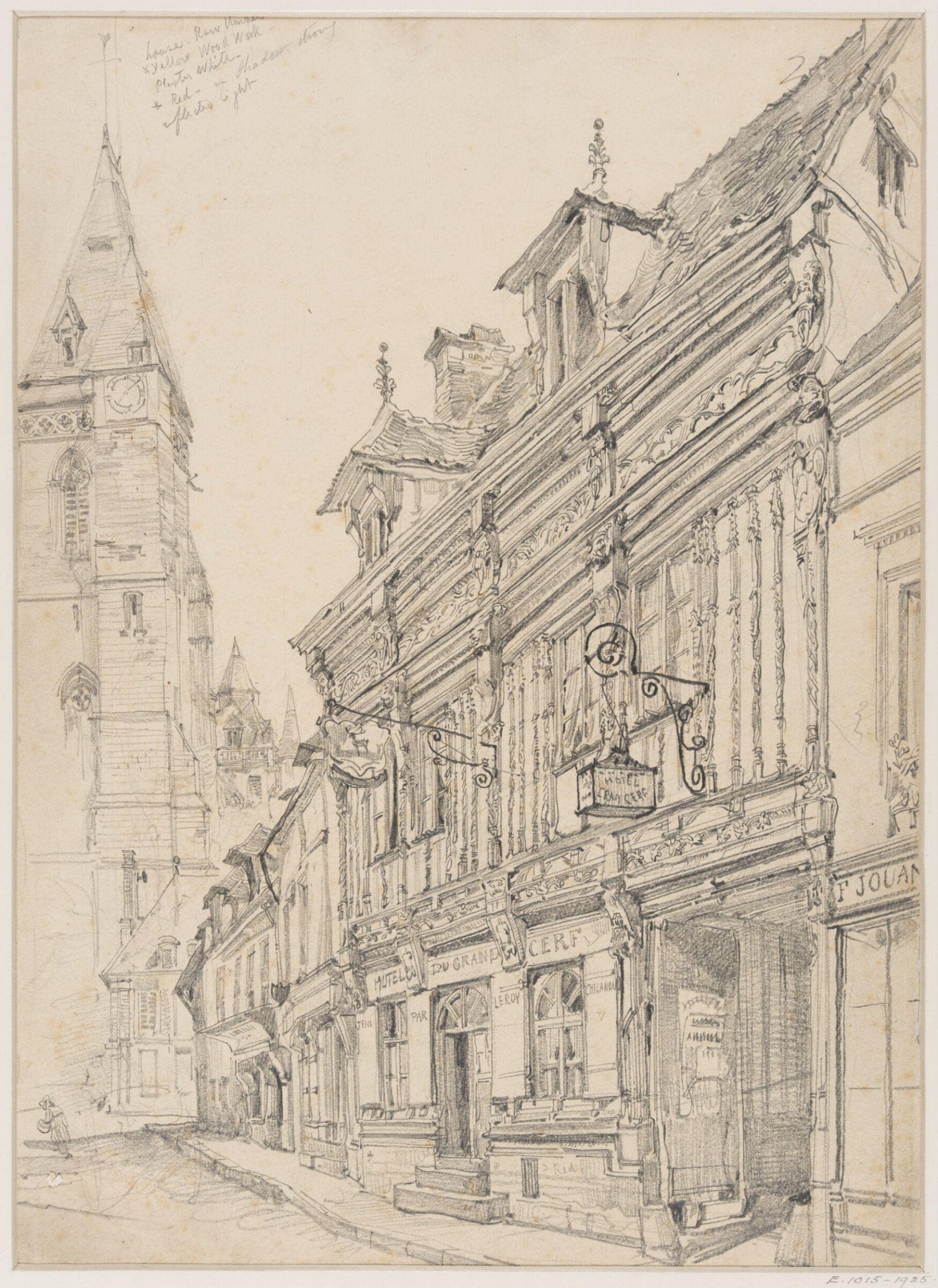 Hôtel du Grand Cerf, Les Andelys, John Junior Burgess, ca. 1833-1874