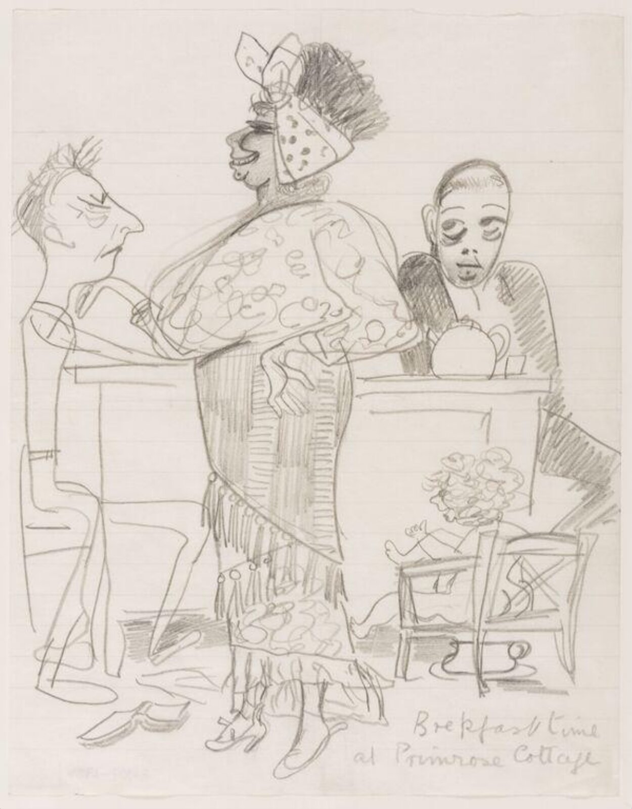 Breakfast time at Primrose Cottage, Edward Burra, c. mid 20th century