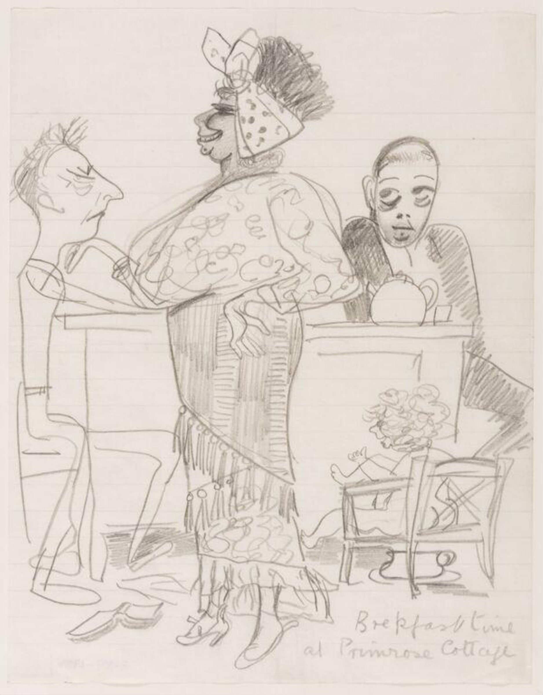 Breakfast time at Primrose Cottage, Edward Burra, c. mid 20th century