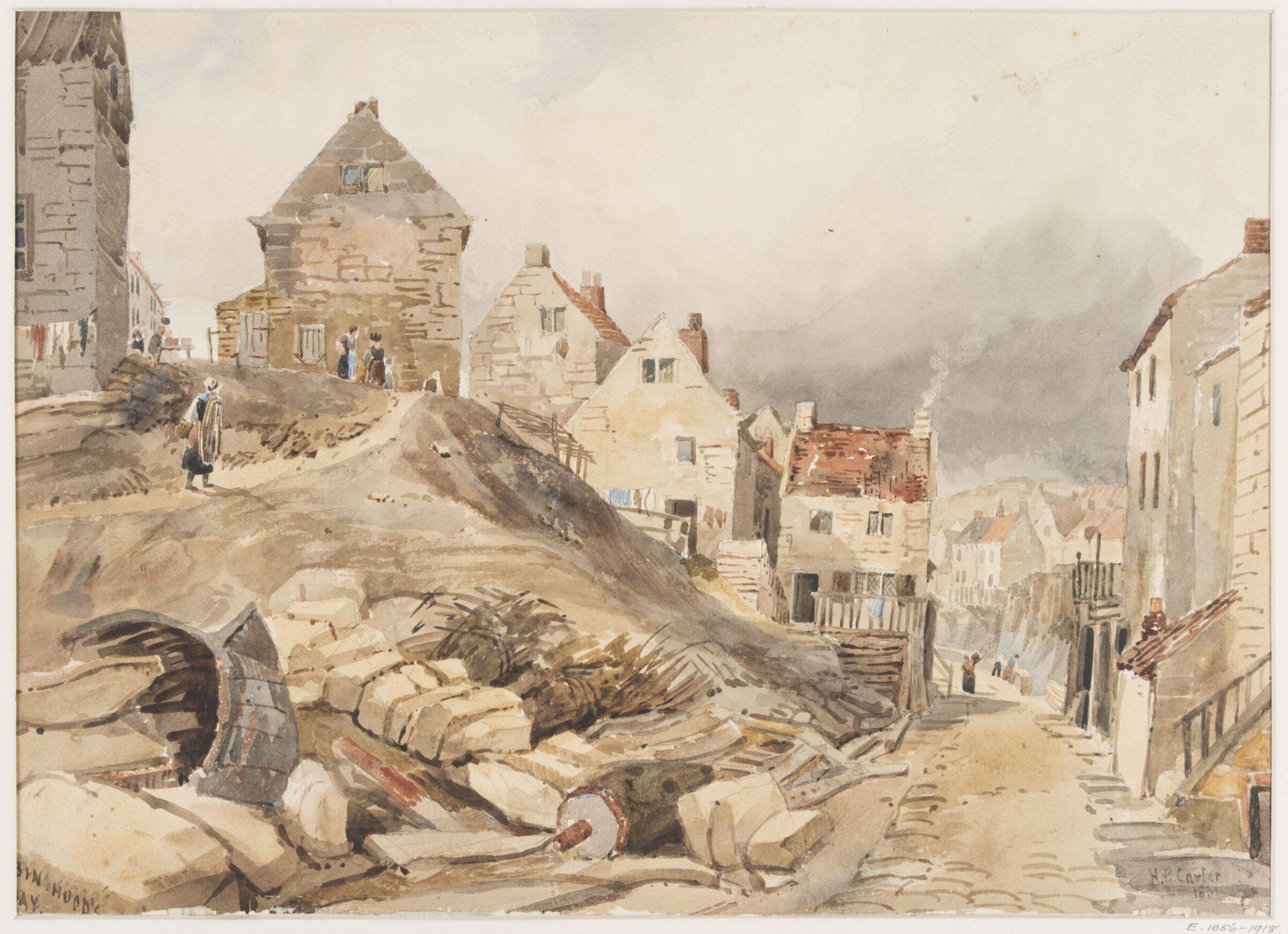 Street Scene, Robin Hood's Bay, Henry Barlow Carter, 1831