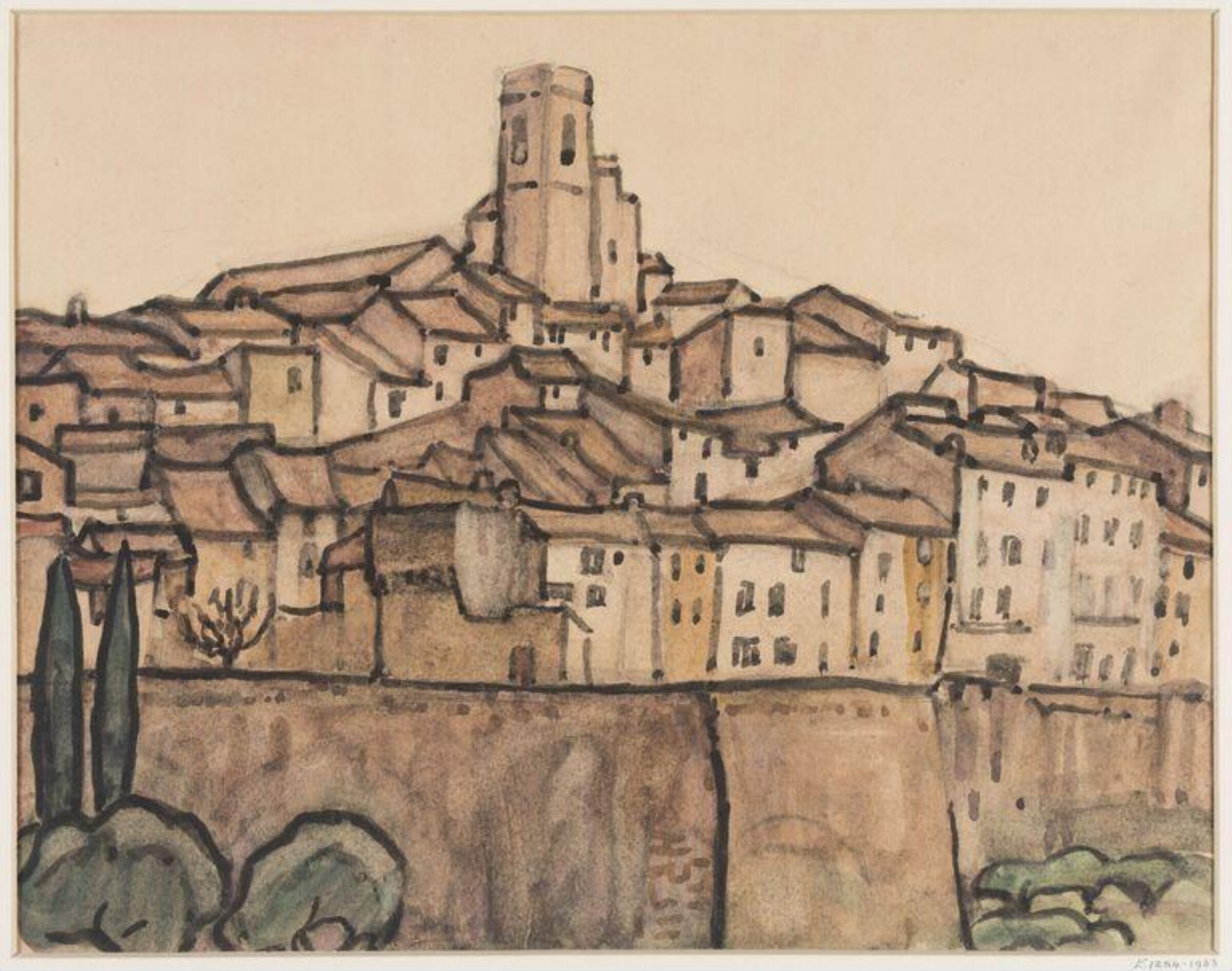 Watercolour drawing, Anne L. Falkner, c.1900-c.1925