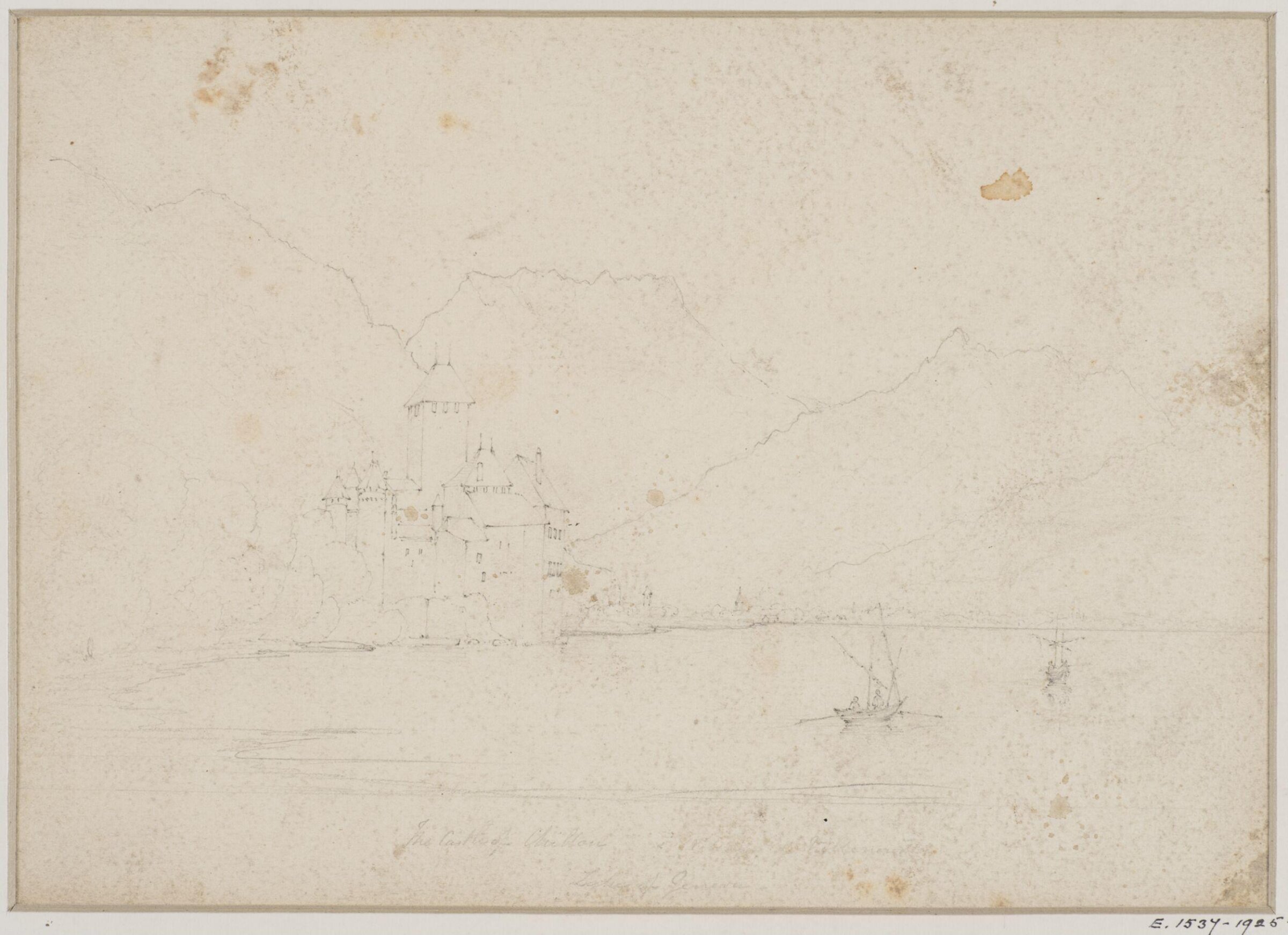 The Castle of Chillon, Lake of Geneva, Thales Fielding, ca. 1824