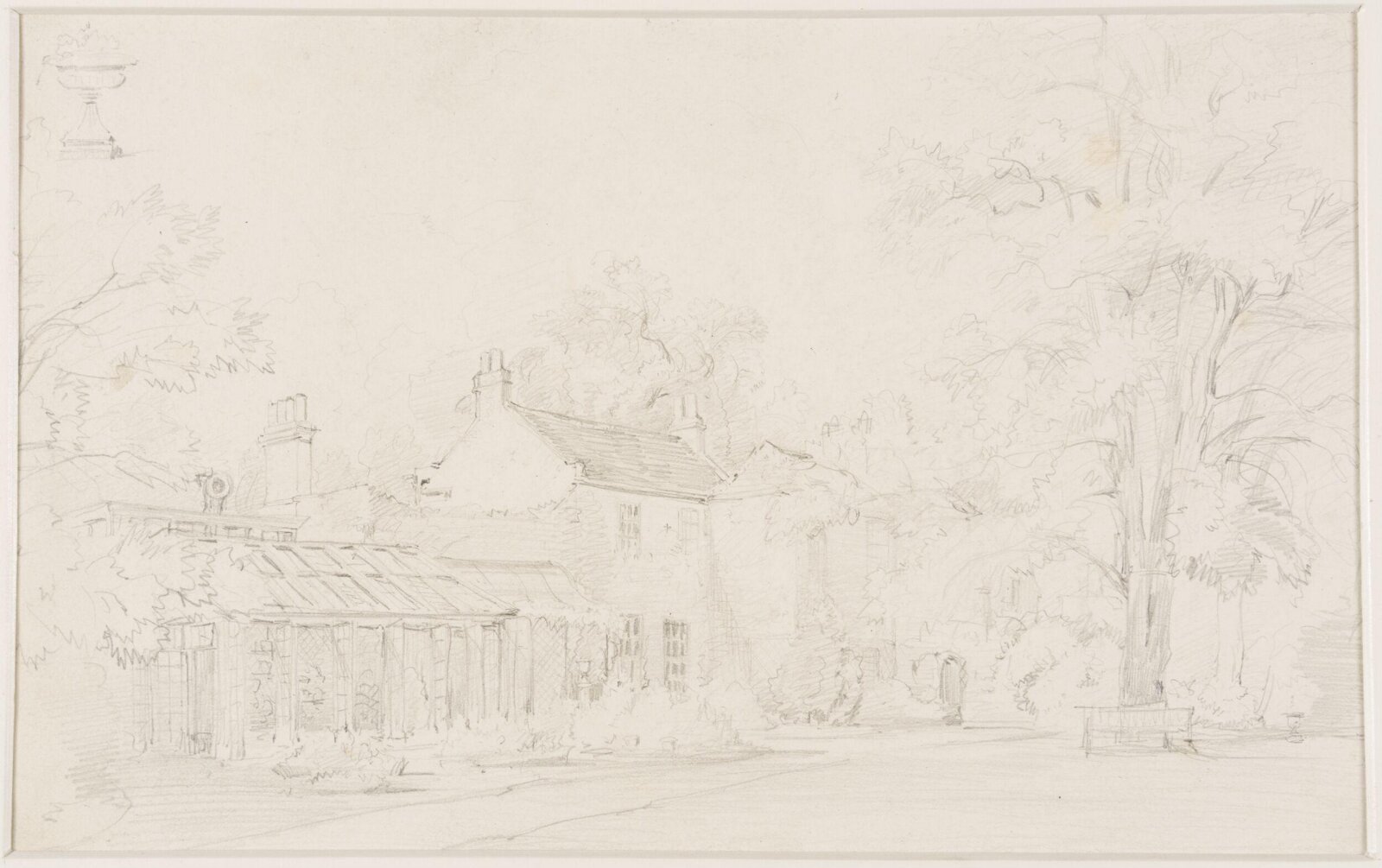 A house, with trees, Thomas Sidney Cooper, mid 19th century