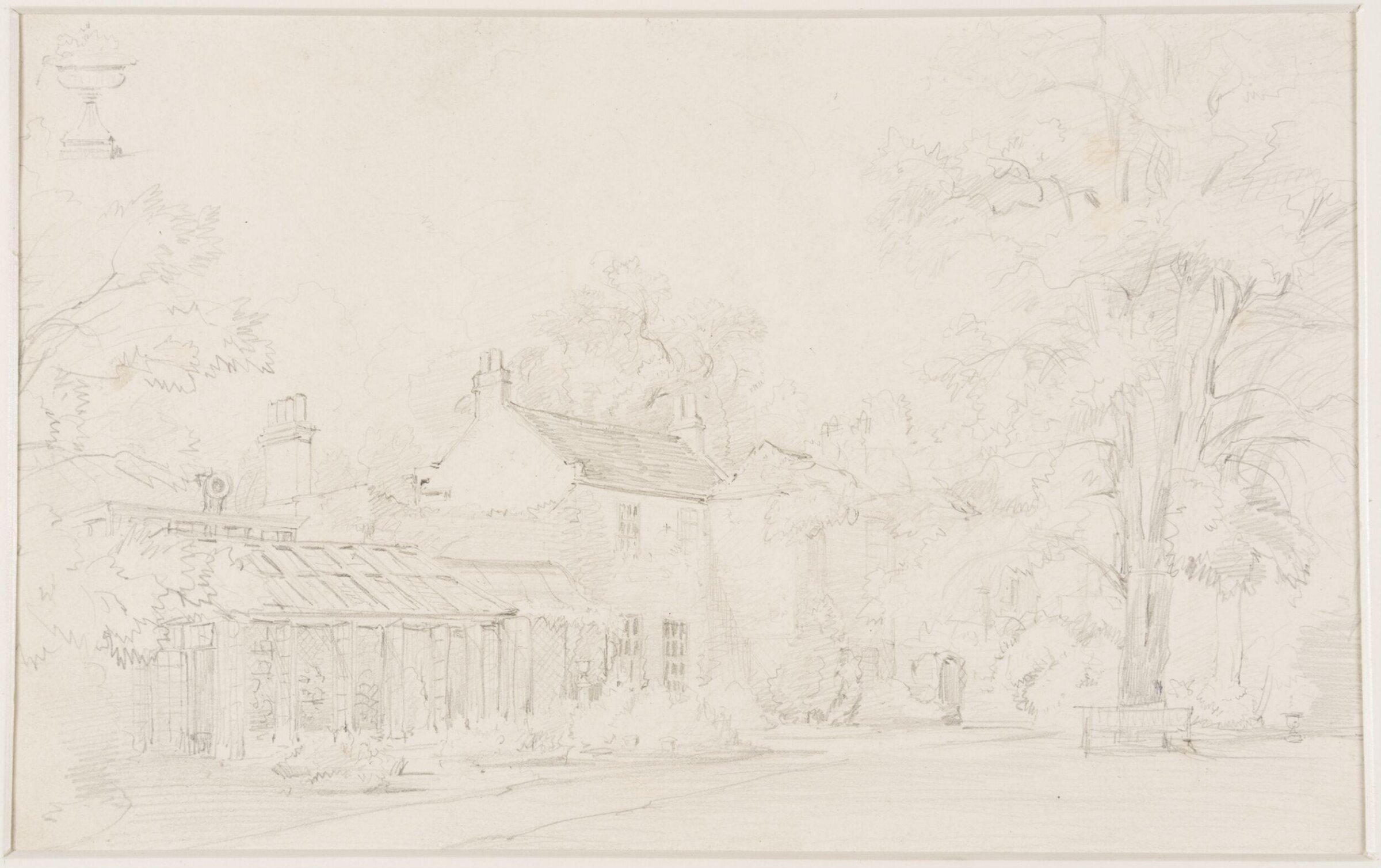 A house, with trees, Thomas Sidney Cooper, mid 19th century