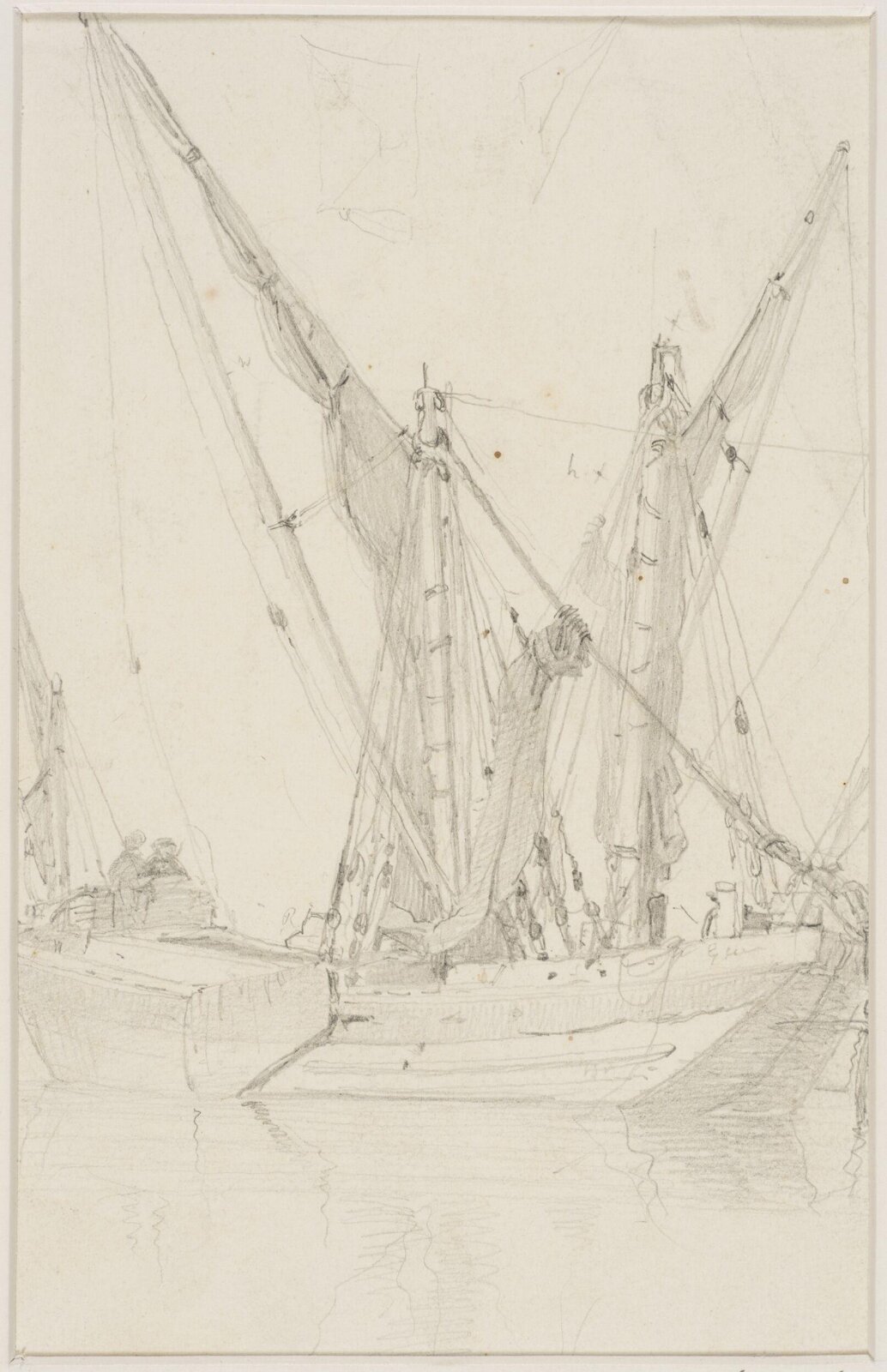 Study of a sailing barge, Thomas Sidney Cooper, mid 19th century