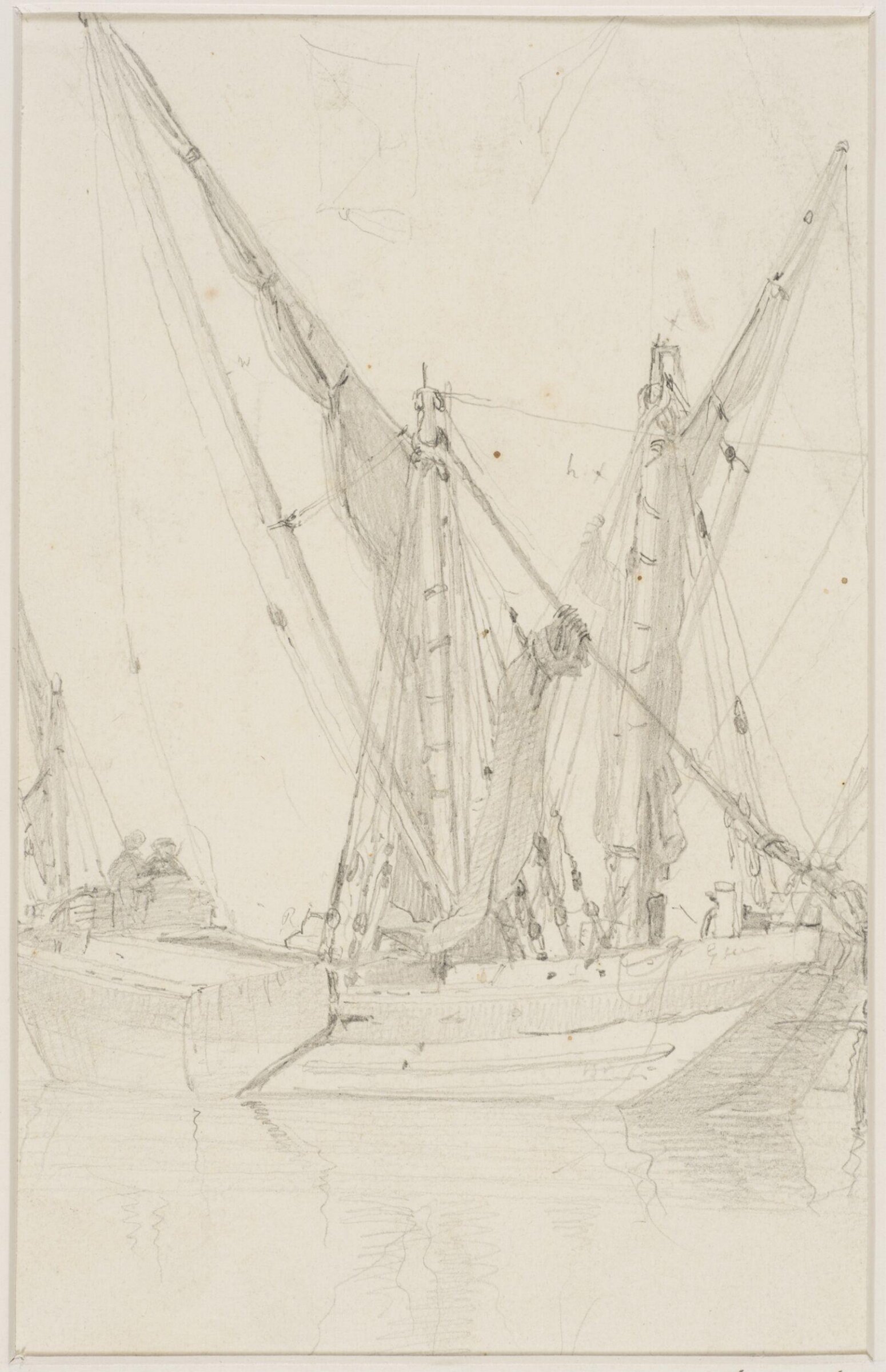 Study of a sailing barge, Thomas Sidney Cooper, mid 19th century
