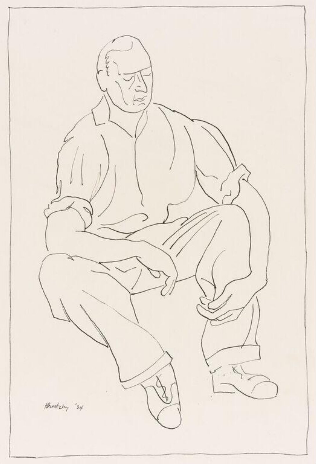 Seated Workman, Horace Brodzky, 1934