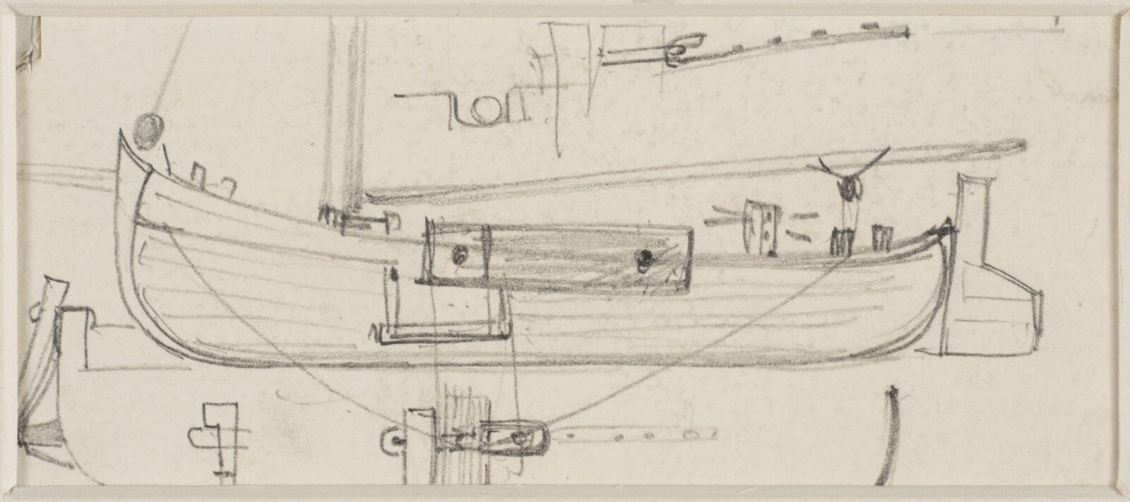 Section of a sailing barge, Edward Cooke, mid 19th century