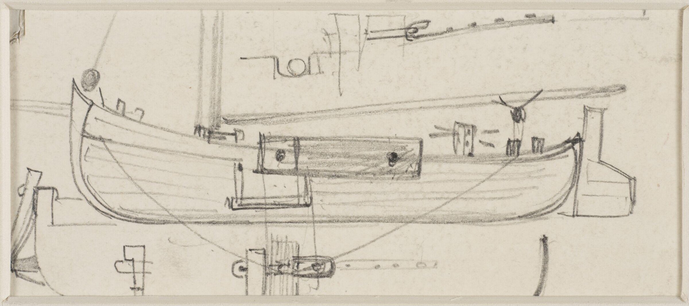Section of a sailing barge, Edward Cooke, mid 19th century