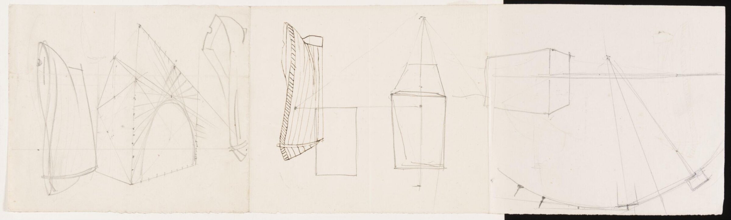 Drawing illustrating the theory of perspective, Edward William Cooke, 19th Century