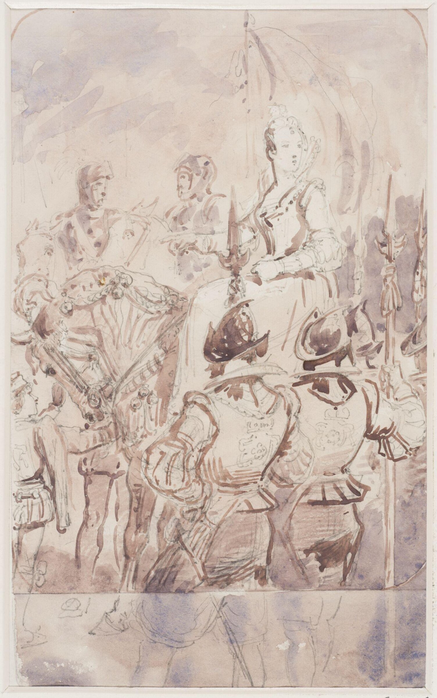 Queen Elizabeth riding to Tilbury, Edward Henry Corbould, ca. 1874