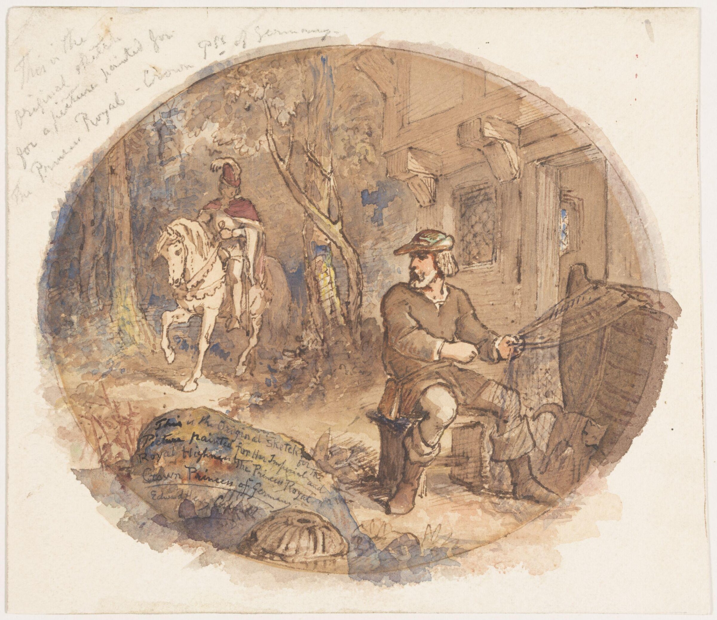 The Prince and the Fisherman, Edward Henry Corbould, ca. 1845-1900