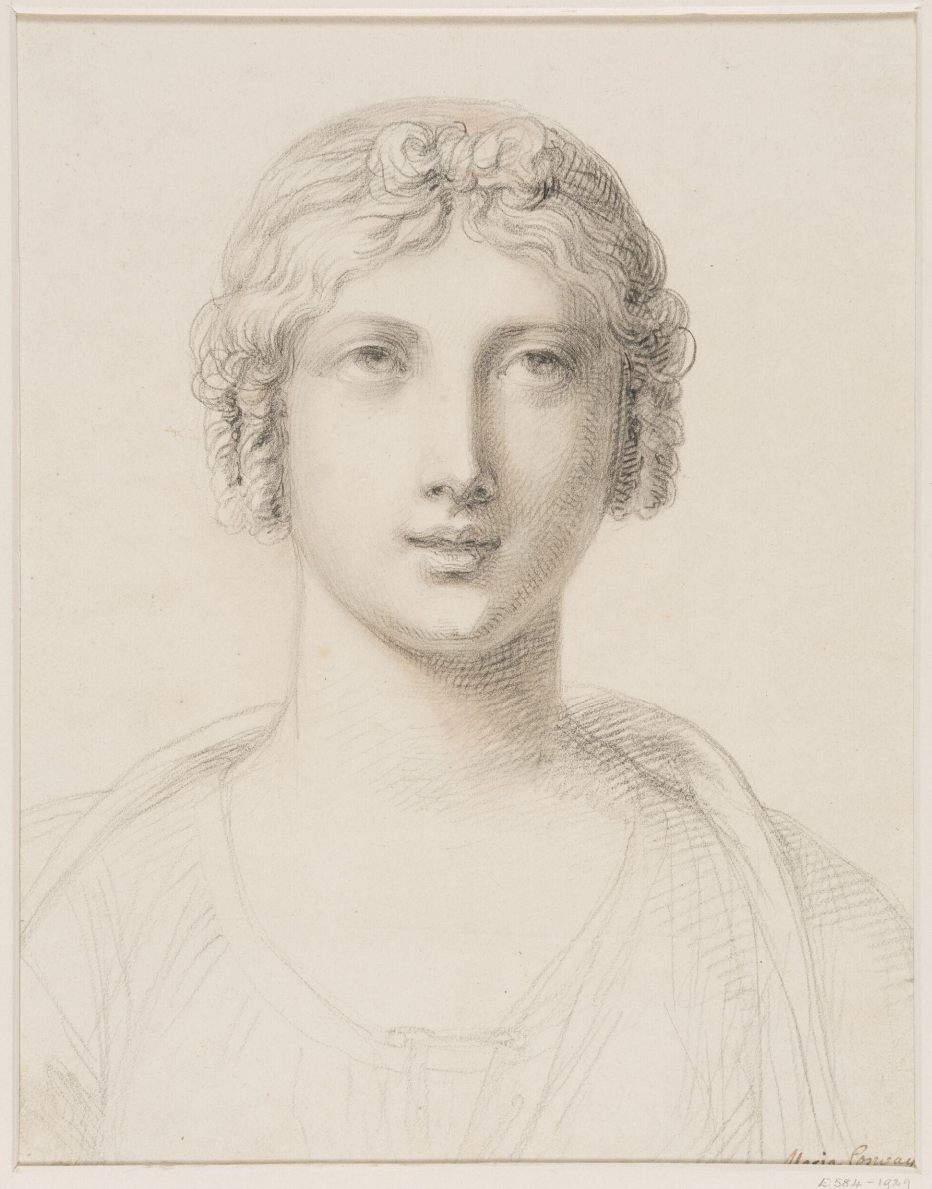 Study of a female head, Maria Cosway, ca.1780- ca.1830