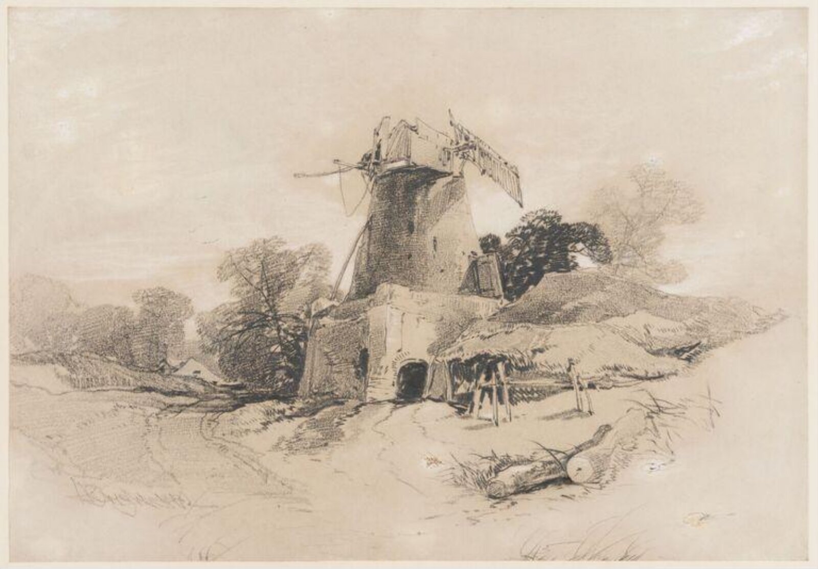 Drawing, Henry Bright, mid 19th century