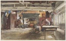 Interior of a cottage in Dentdale, Yorkshire thumbnail 1