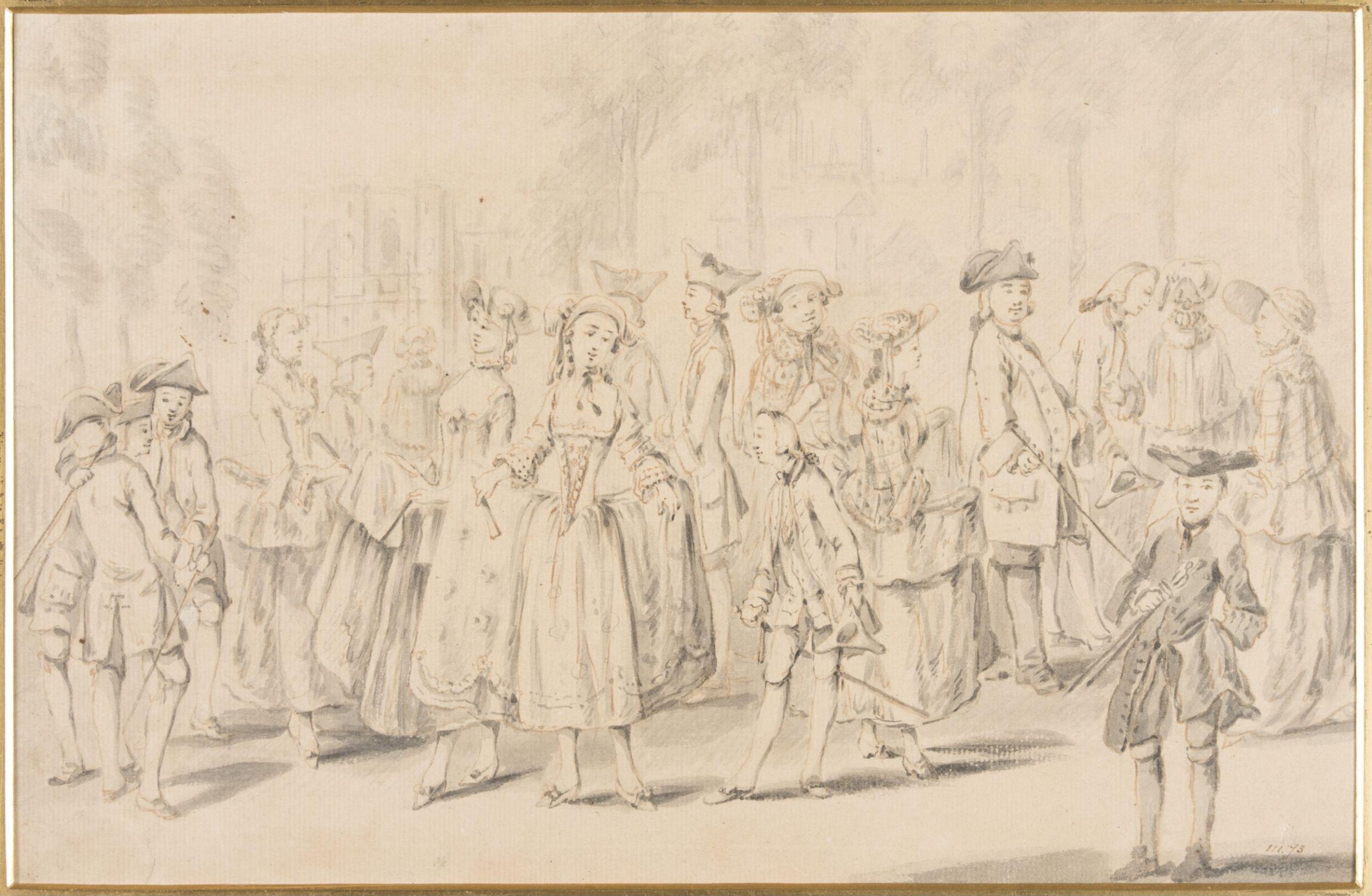 Promenaders in St. James' Park, John Collet, ca. 1750-80