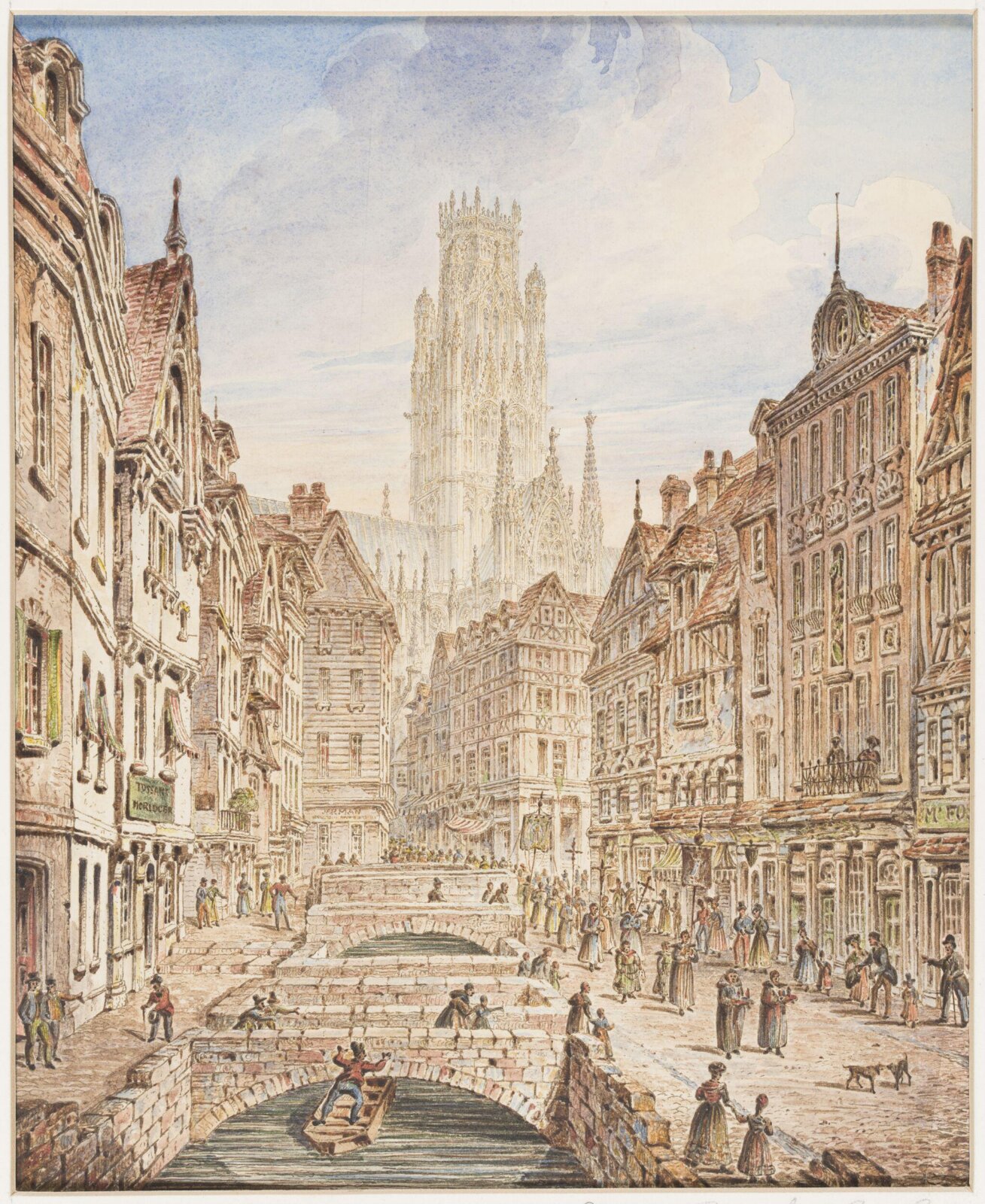 Tower from Place Eau de Robac, John Coney, ca. 1820s