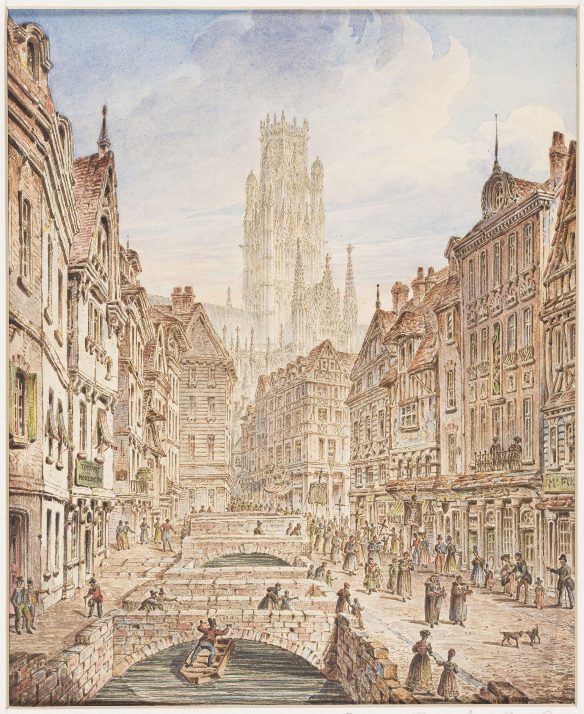 Tower from Place Eau de Robac, John Coney, ca. 1820s