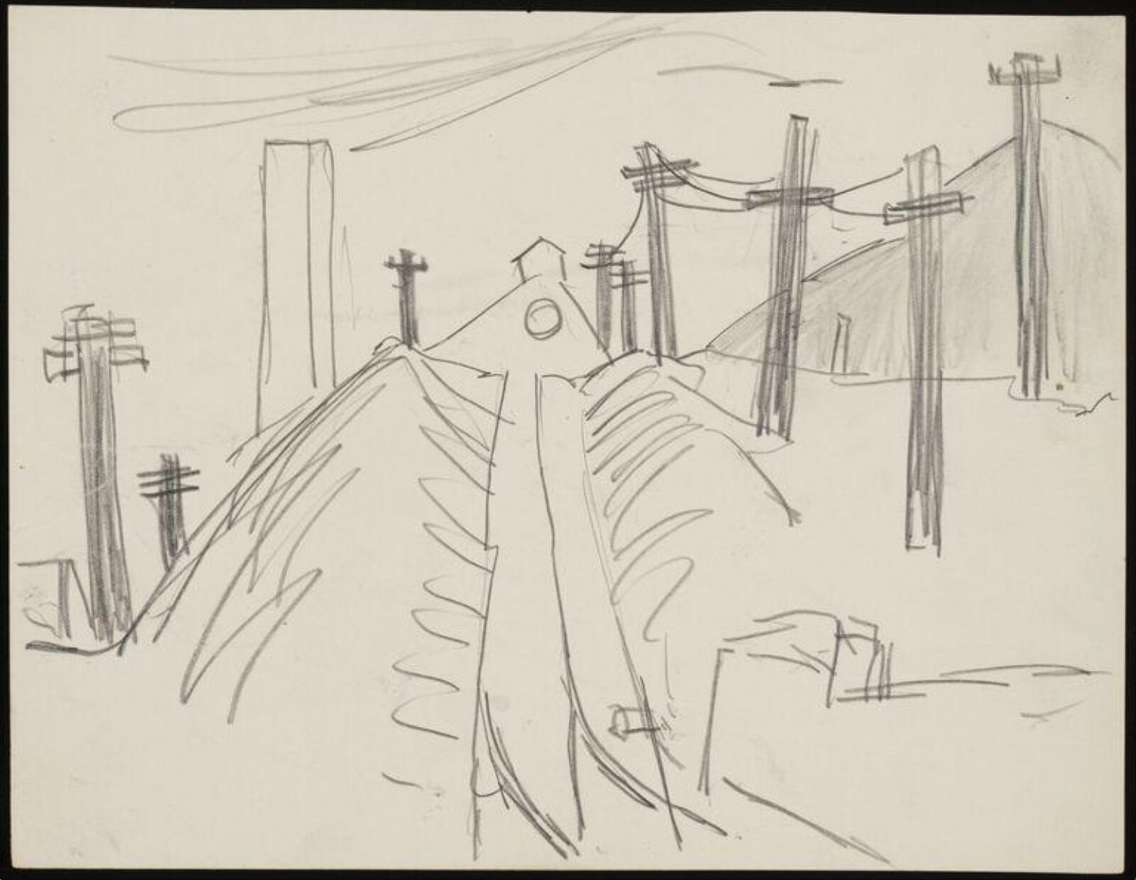 Drawing, Josef Herman, 1944-55