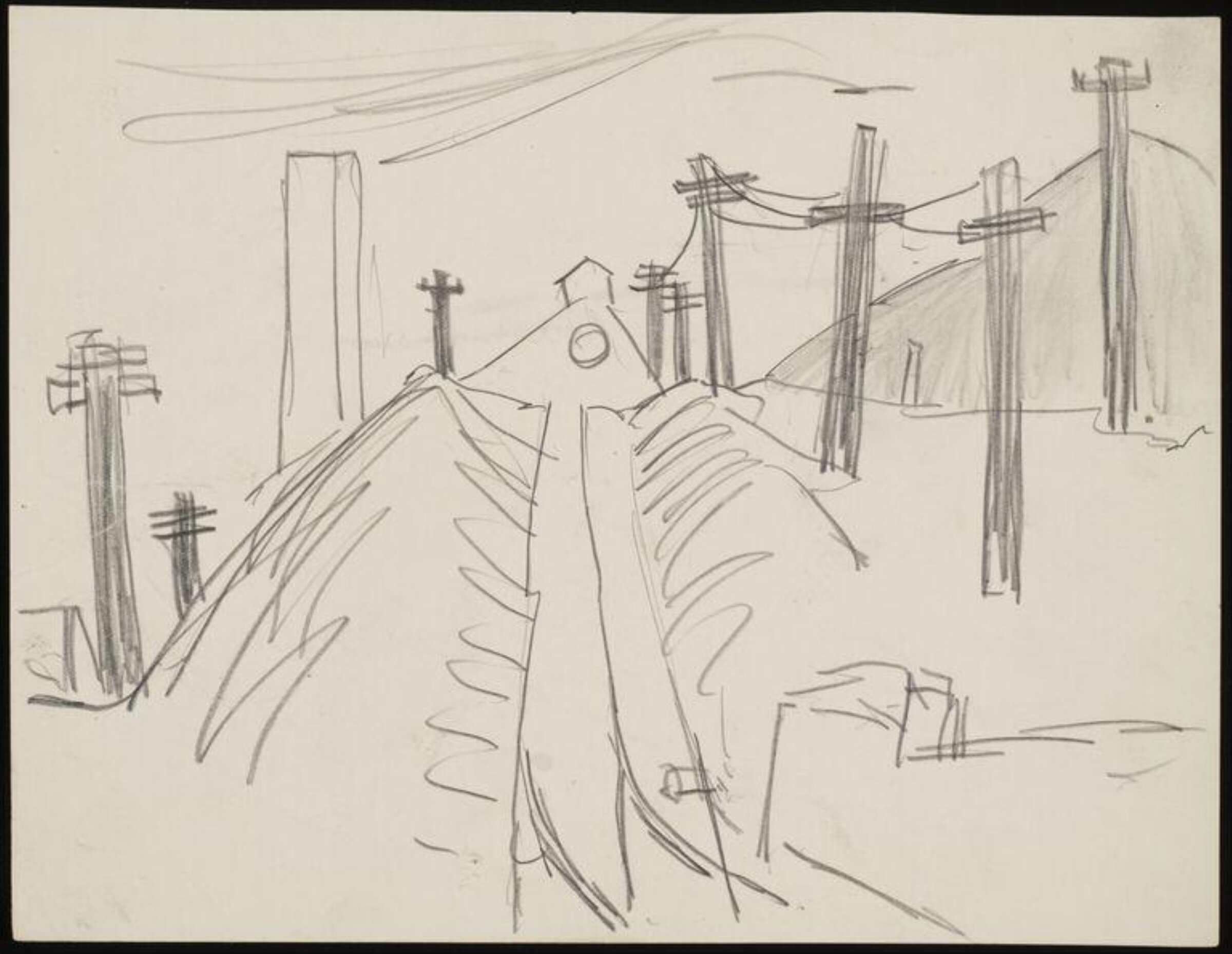 Drawing, Josef Herman, 1944-55