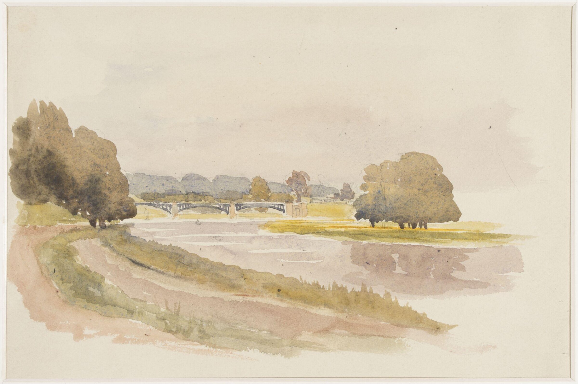 View of the bend of a river, Henry Cole, mid 19th century