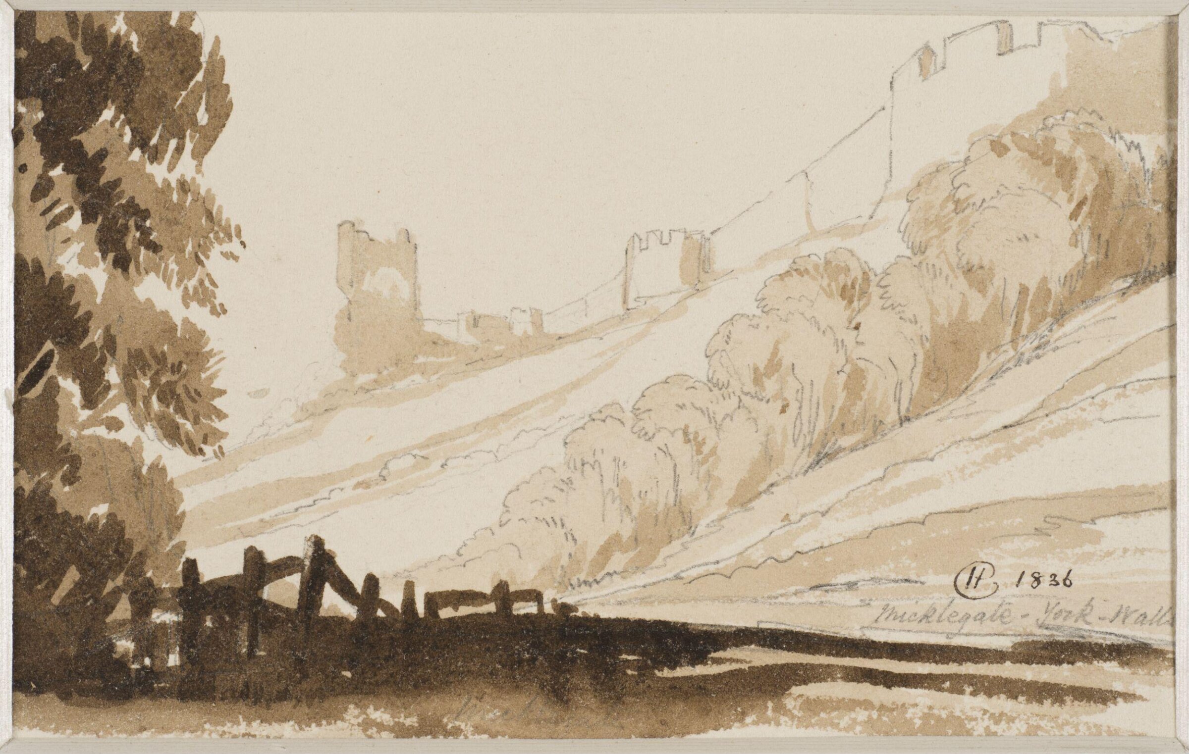 Micklegate, York Walls, Henry Cole, 1836