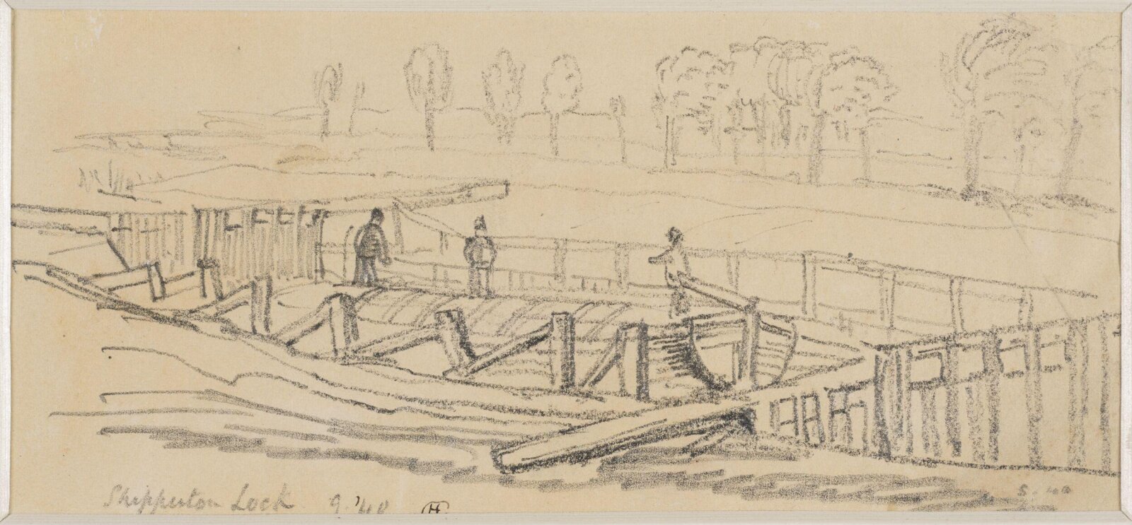 Shepperton Lock, Henry Cole, 1840