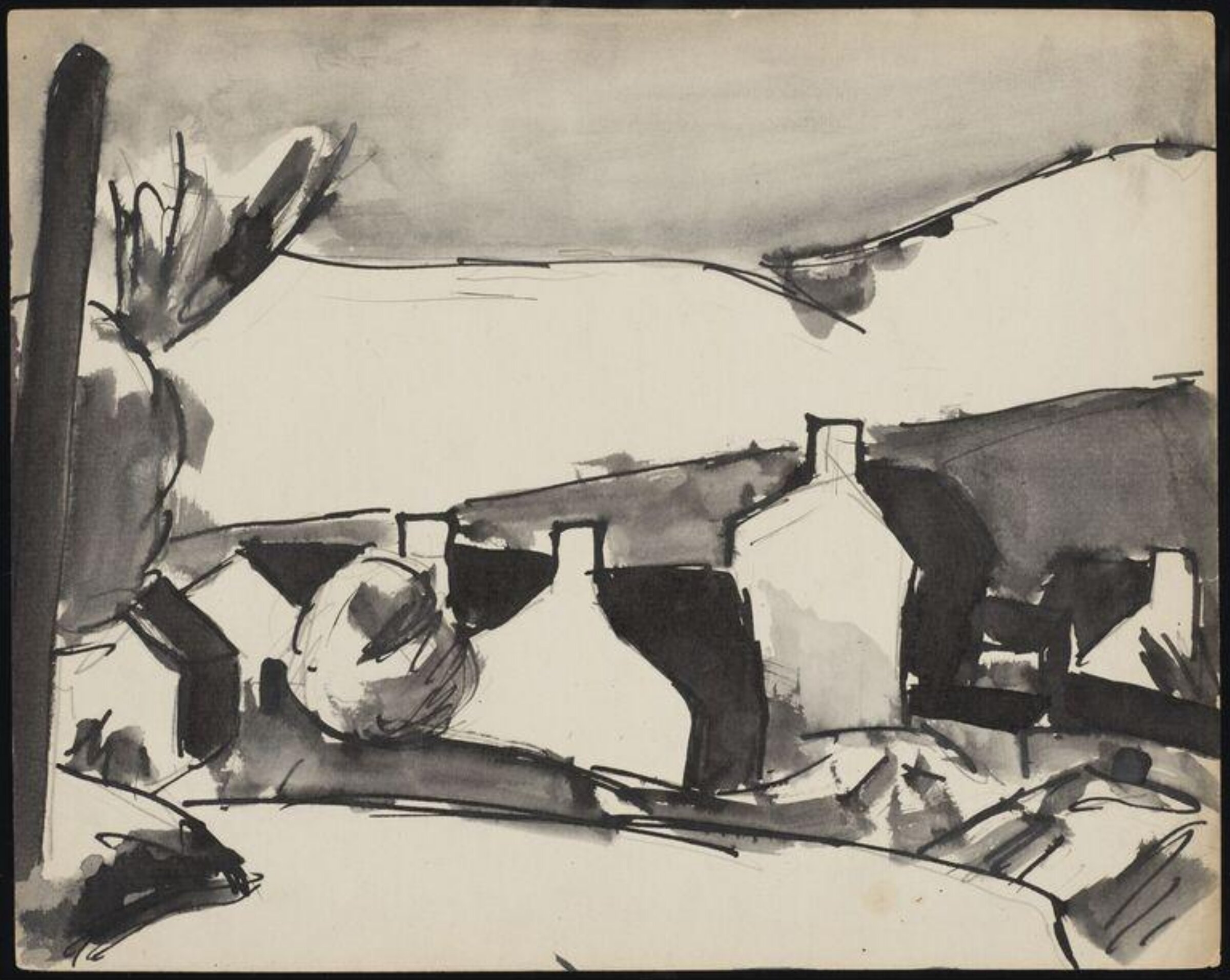Drawing, Josef Herman, 1944-55